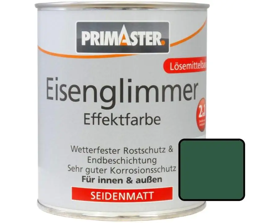 Primaster Eisenglimmer Effektfarbe 750 ml grün seidenmatt Primaster Eisenglimmer Effektfarbe 750 ml grün seidenmatt