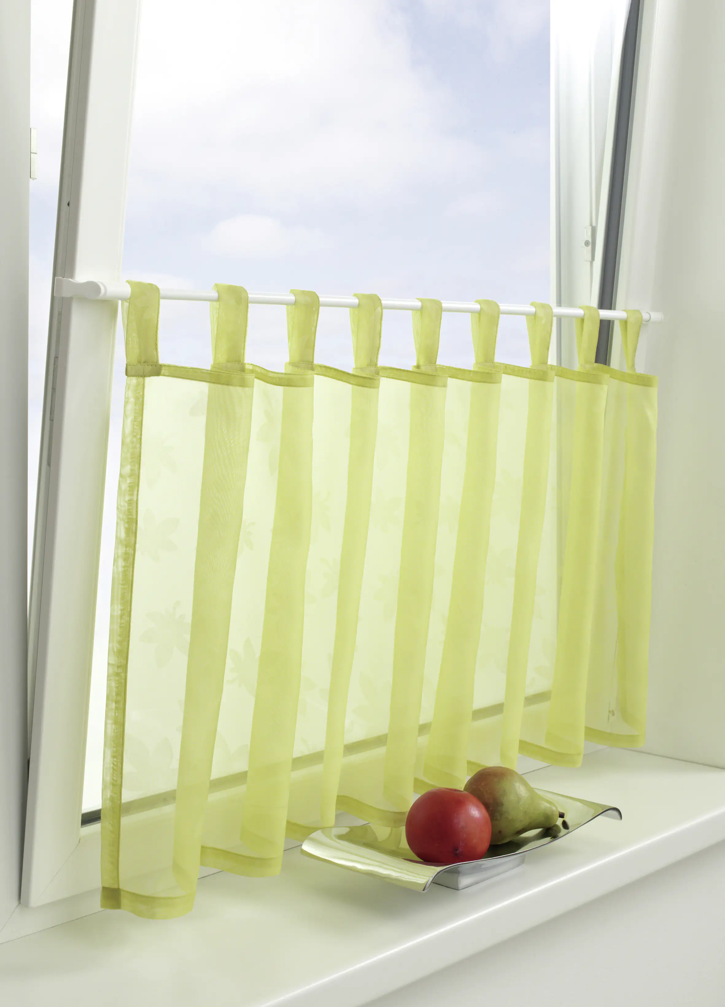 Gardinia Klemm-Vitragenstange weiß, 75 - 125 cm