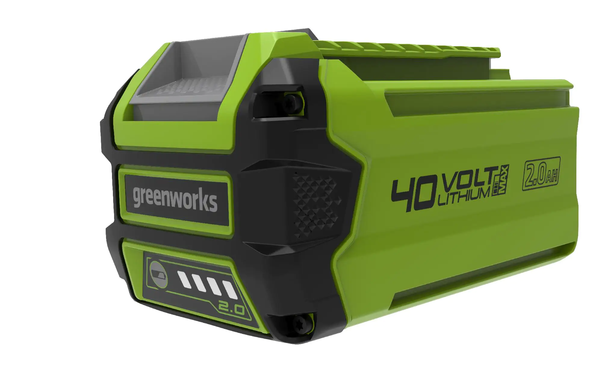 Greenworks 40 V Li-Ion Akku 2 Ah, LED-Ladestandsanzeige