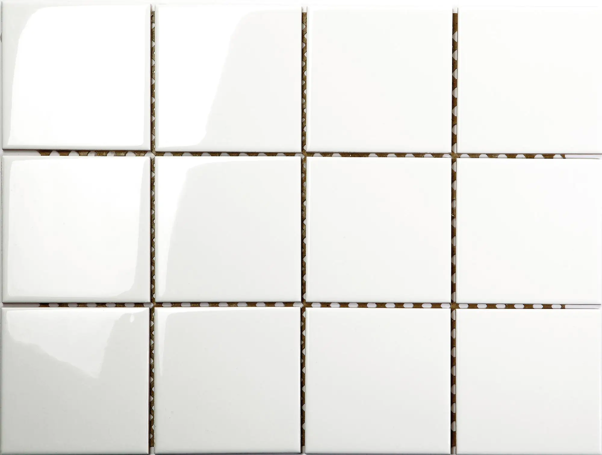 Mosaikfliese Leonie 15 x 15 cm weiß glanz