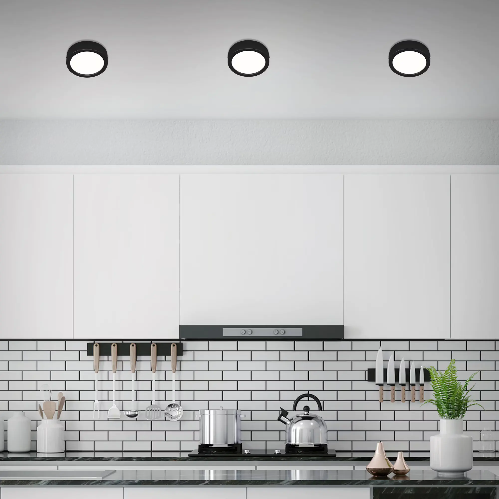 Di-Ka LED Aufbauleuchte Fire Ø 12 cm 7W, neutralweiß Di-Ka LED Aufbauleuchte Fire Ø 12 cm 7W, neutralweiß