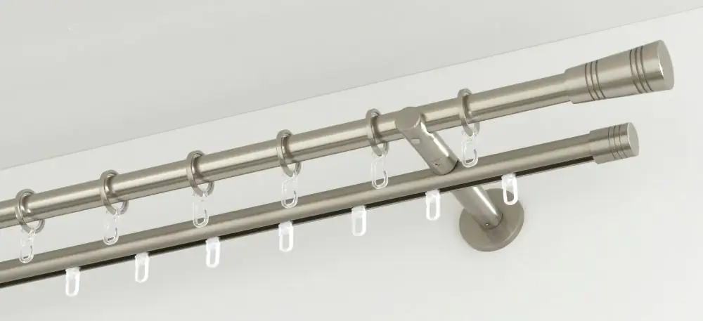 Gardinia Ringe mit Gleiteinlage Chicago, Ø 20 mm, edelstahl-optik