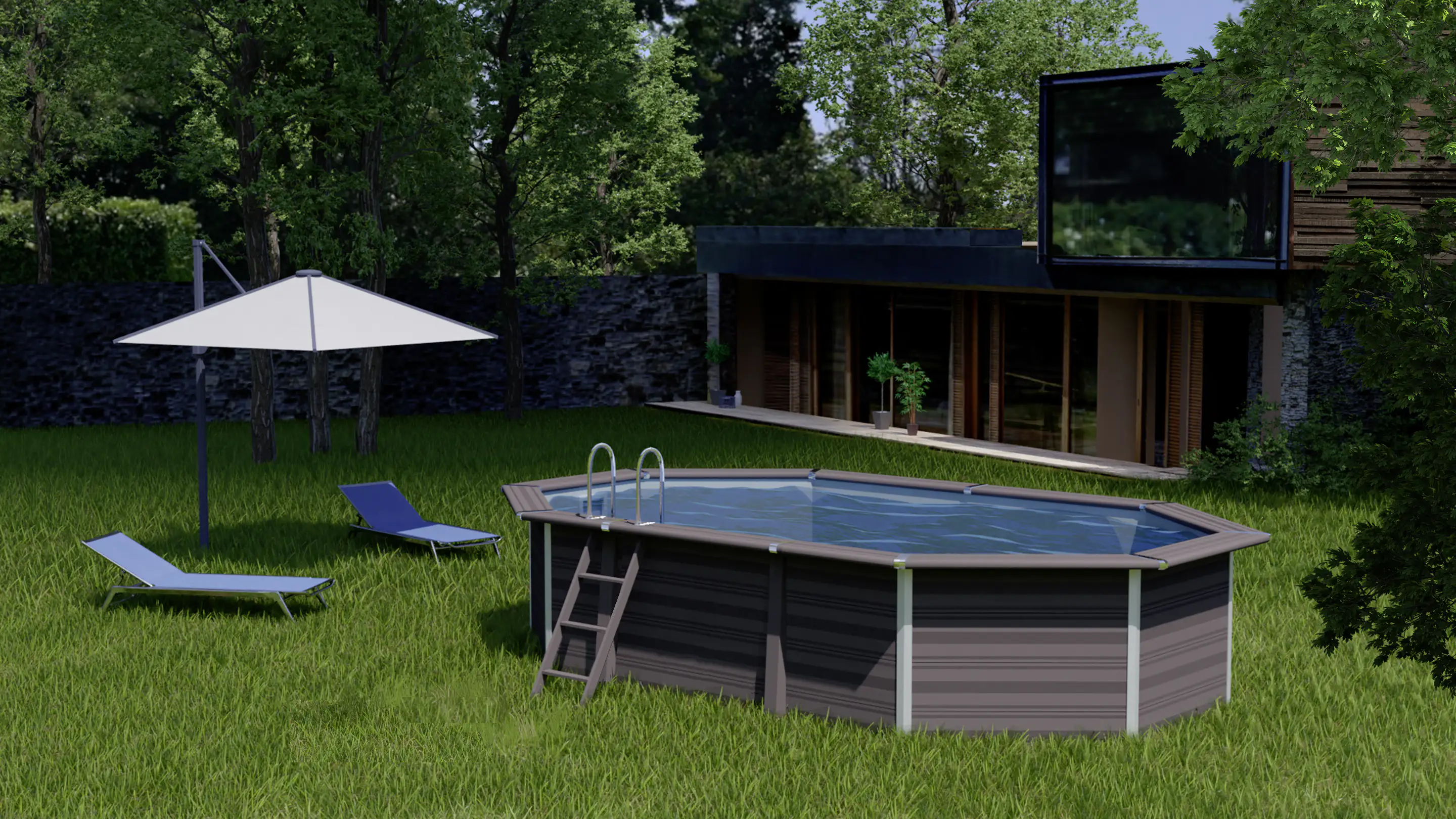 8412081312705_3132453 Gre Composite Pool oval grau 664 x 386 x 150 cm