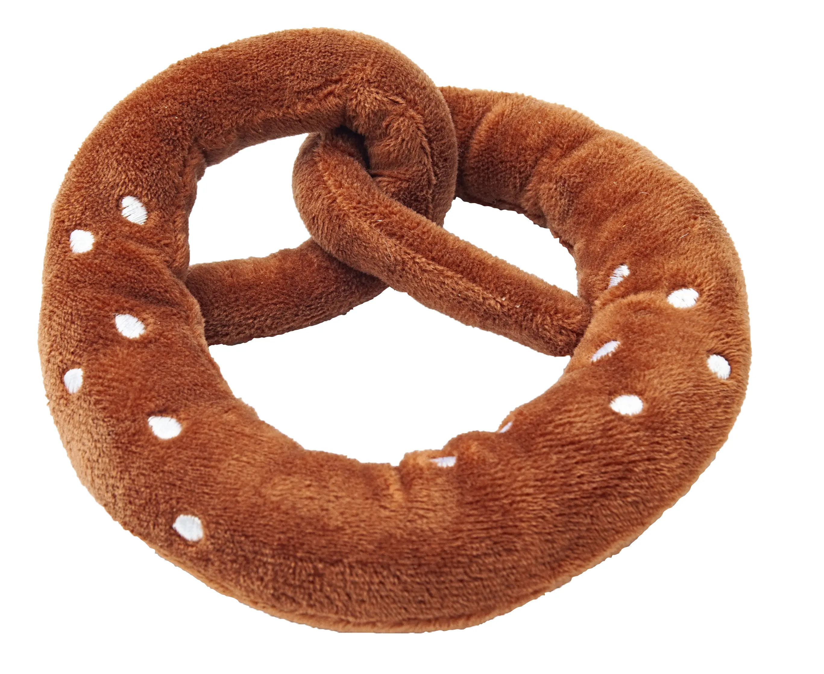 Aumüller Katzenspielzeug Kissen Brezel mit Katzenminze 14 cm braun/weiß