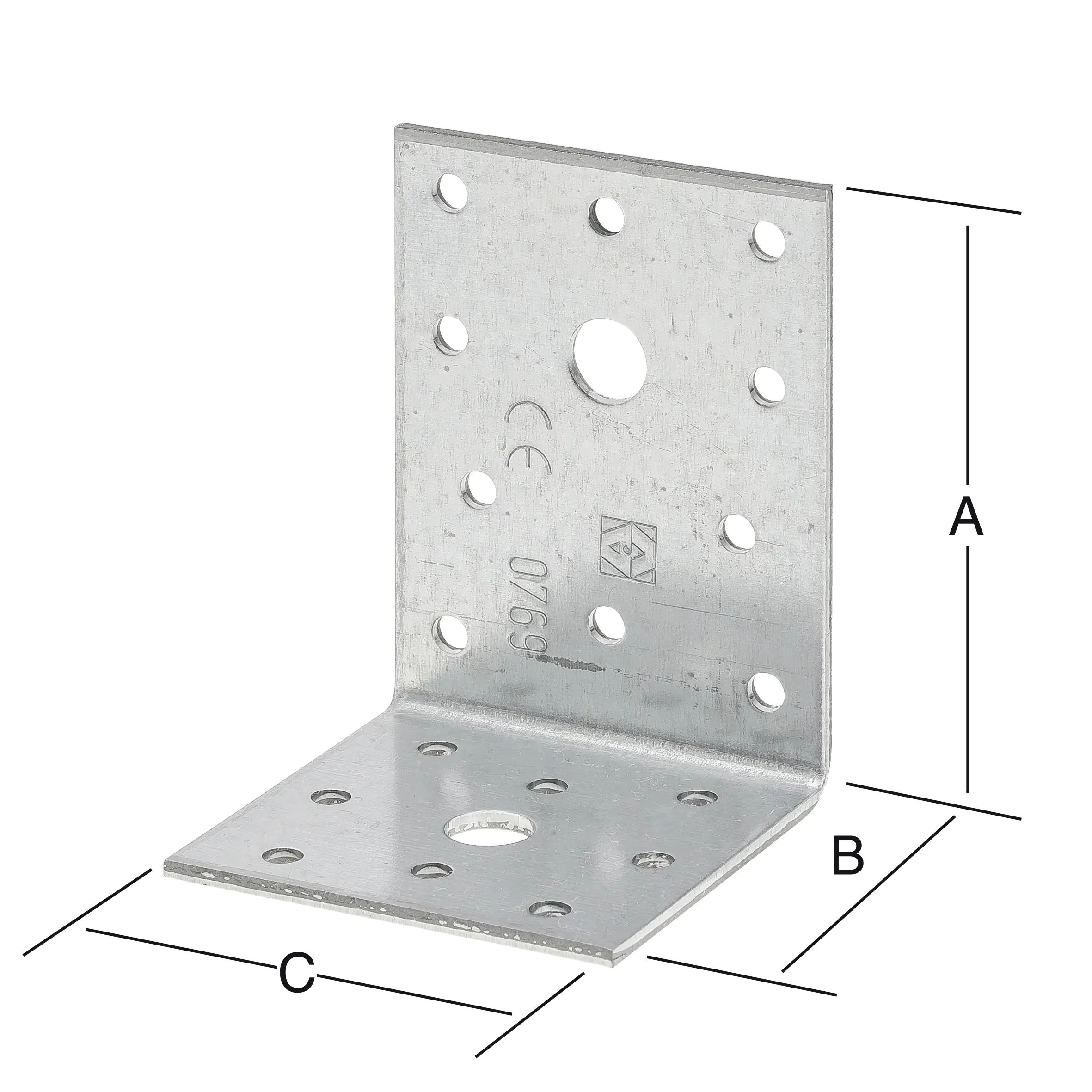 Vormann Winkelverbinder sendzimir verzinkt 80 x 60 x 60 mm