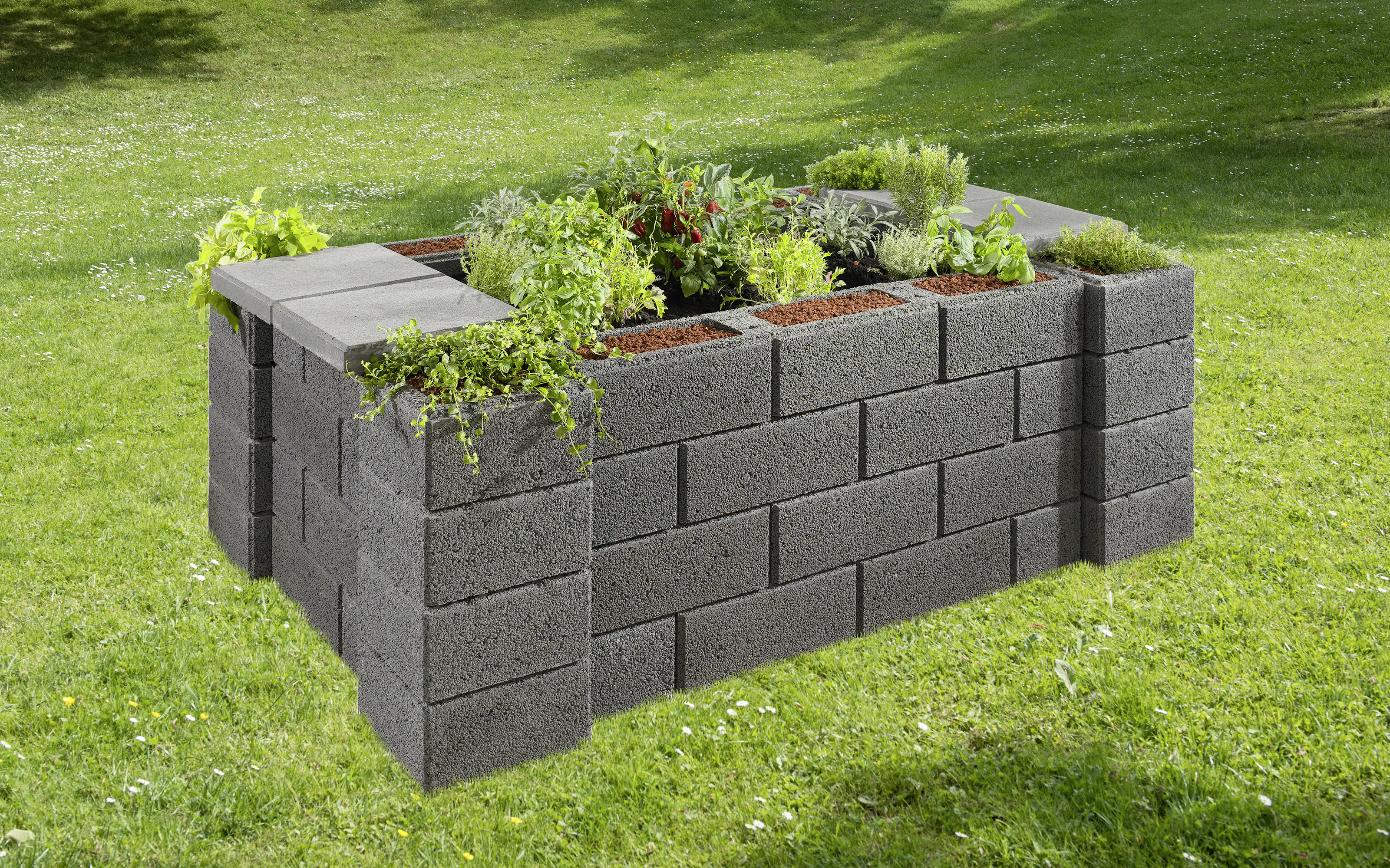 2077881026762_4 Kann Hochbeet-Set 3 Garten 230 x 150 x 85 cm anthrazit