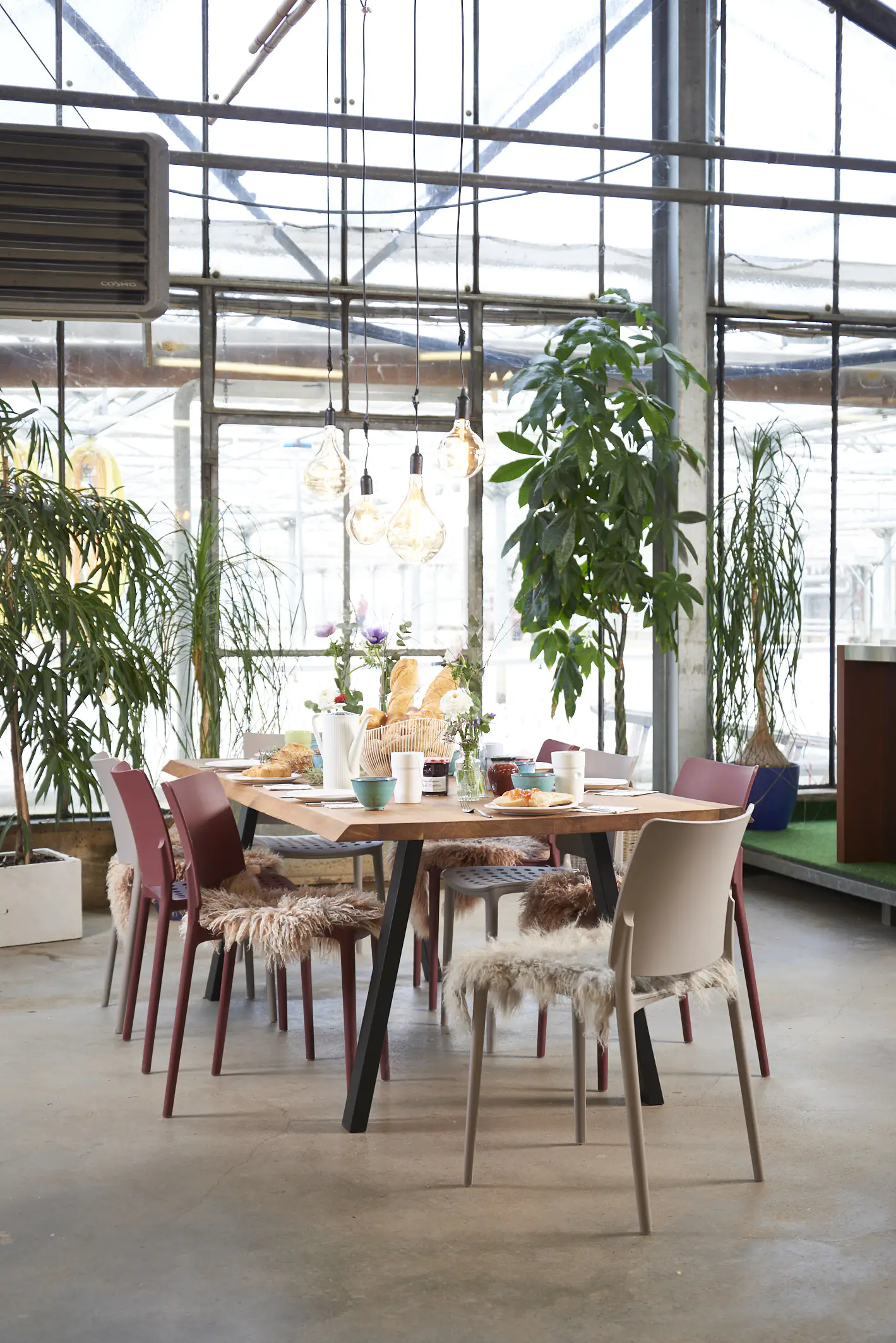 Tisch-Set "Live Edge" Eiche 200 x 90 cm x 38 mm inkl. Tischbeine U-Form