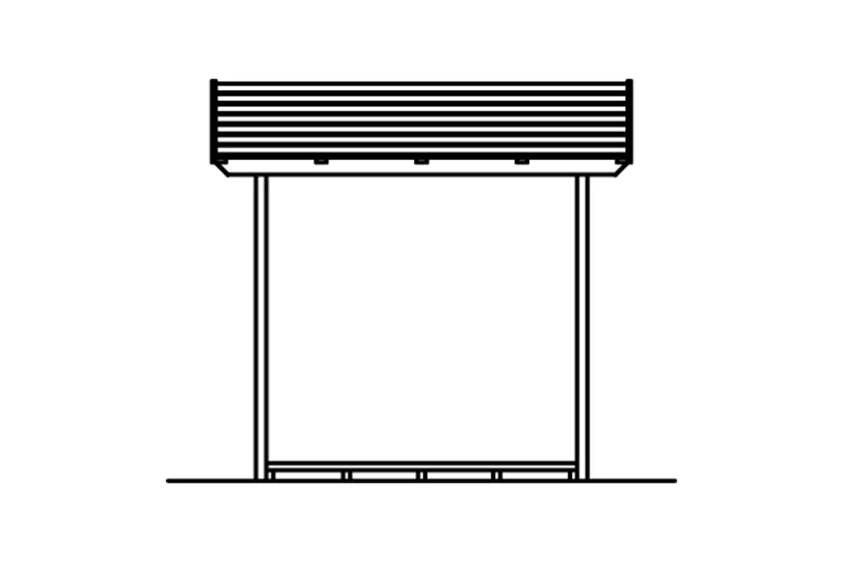 SKAN HOLZ Holzunterstand Paul 1 240 x 88 cm , natur