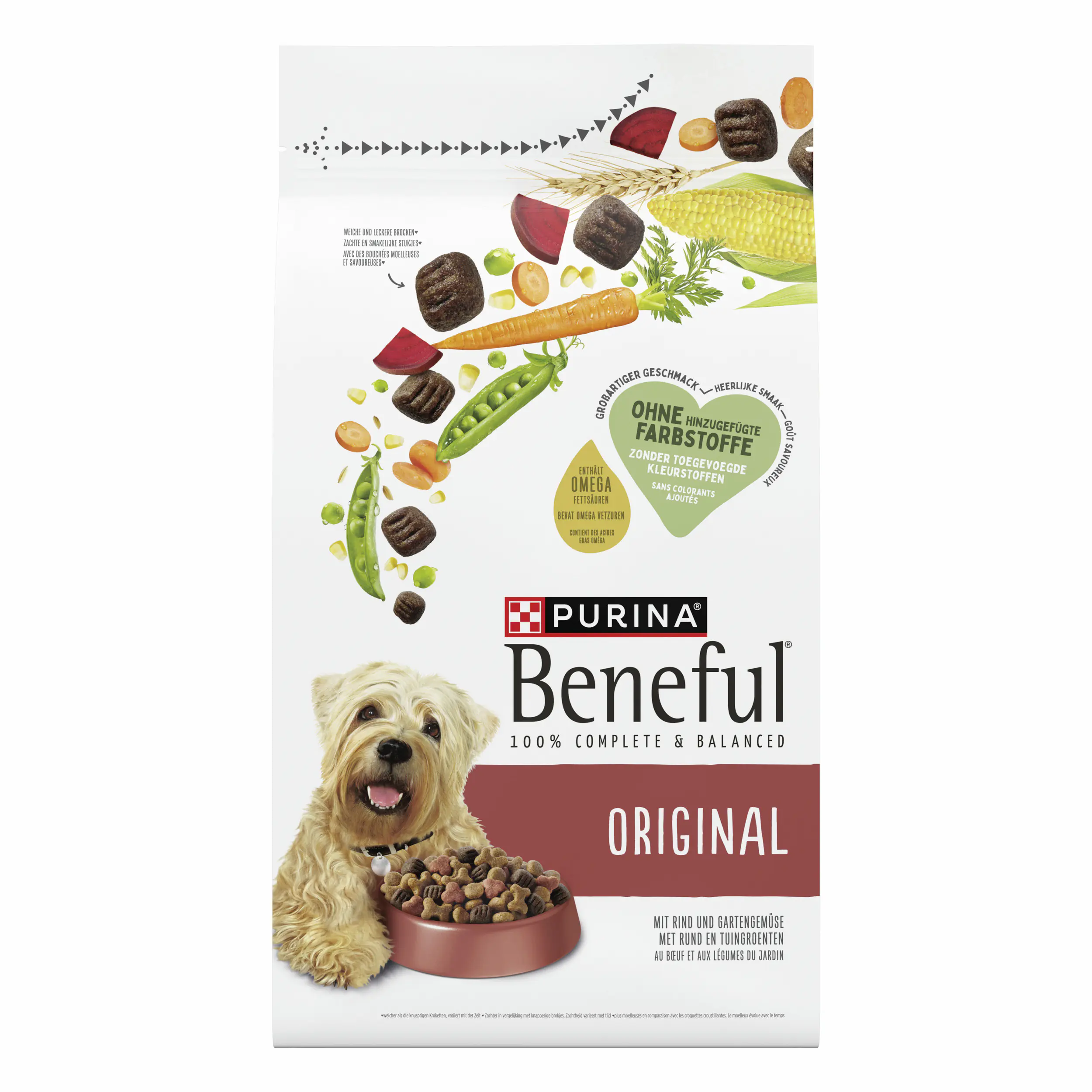 Purina Beneful Hundetrockenfutter Adult 1,4 kg Rind & Gemüse 