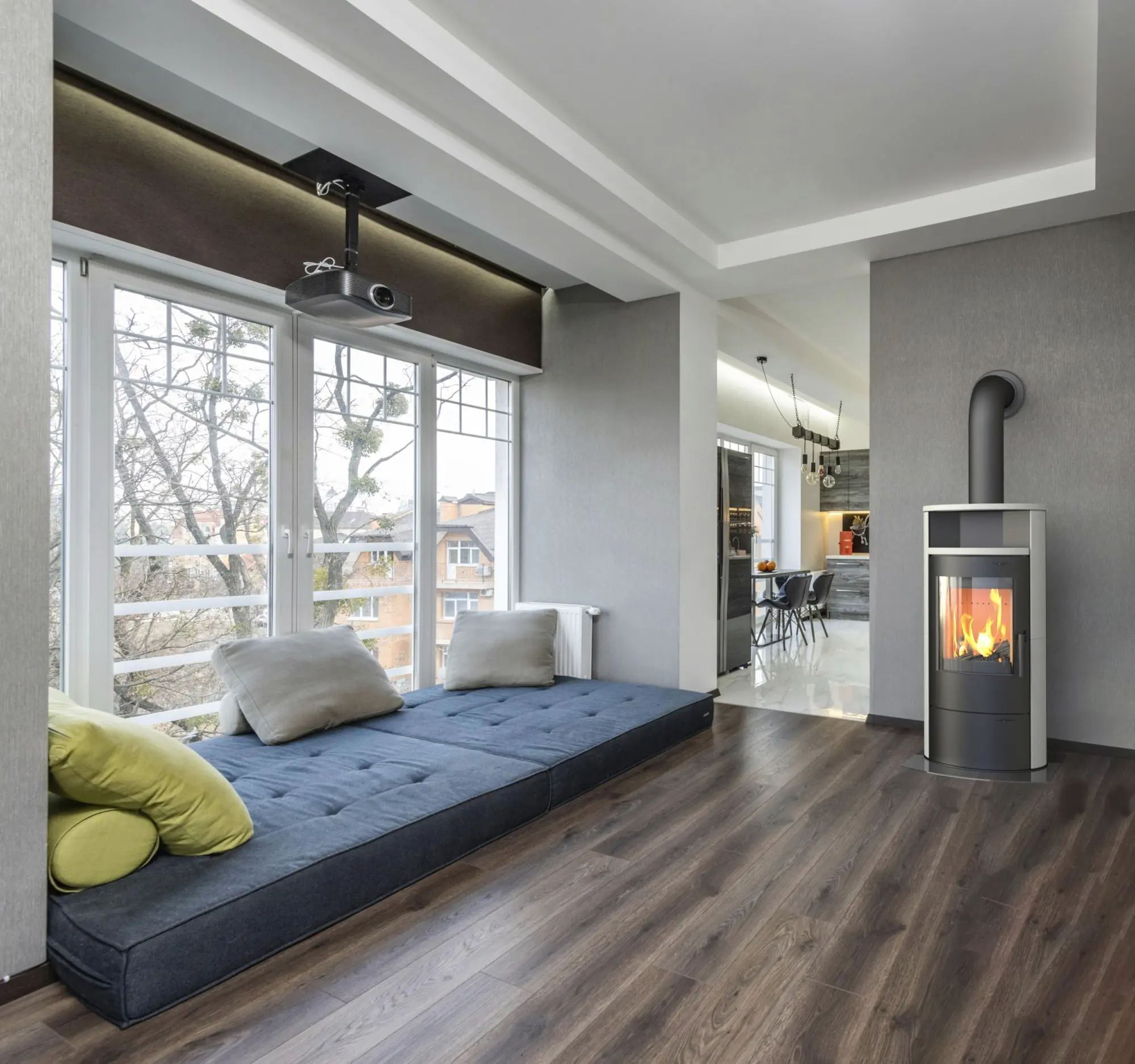 Thermia Kaminofen Cumulus Omega Kalkstein 7 kW