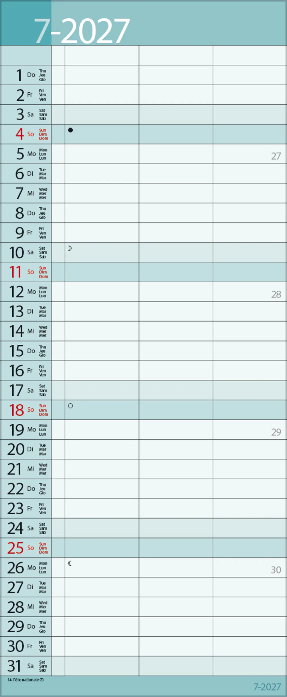 Korsch Kalender Timer for 2 Lifestyle 2027