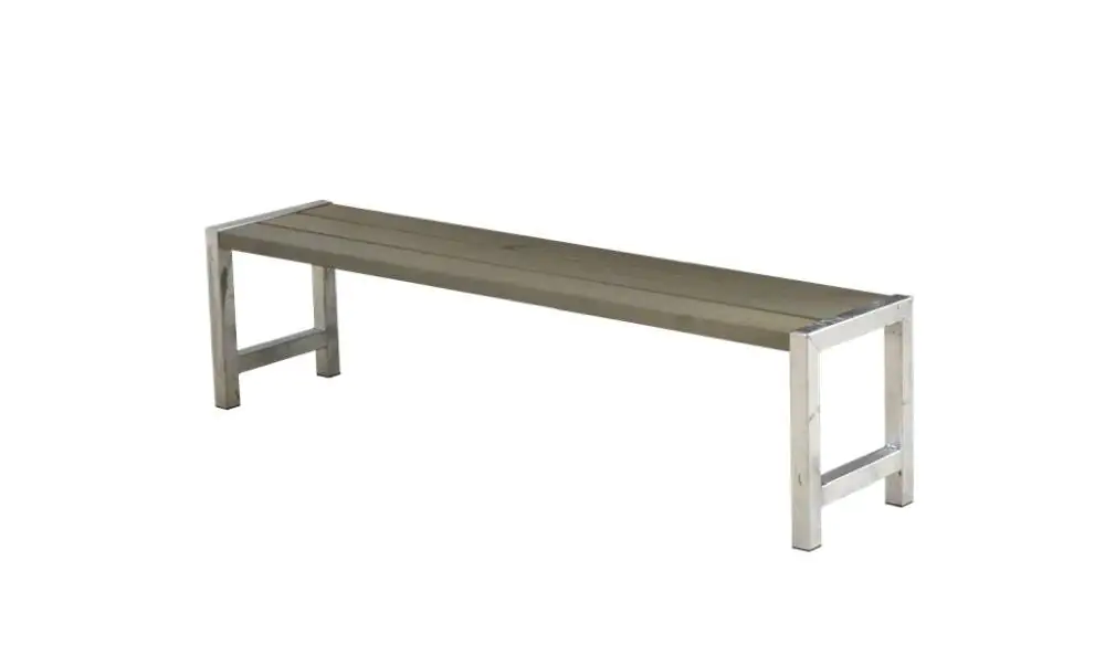 Plus Plankenbank 176 x 38 x 44 cm graubraun Plus Plankenbank 176 x 38 x 44 cm graubraun