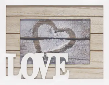 Portrait Bilderrahmen Love wood, 10 x 15 cm