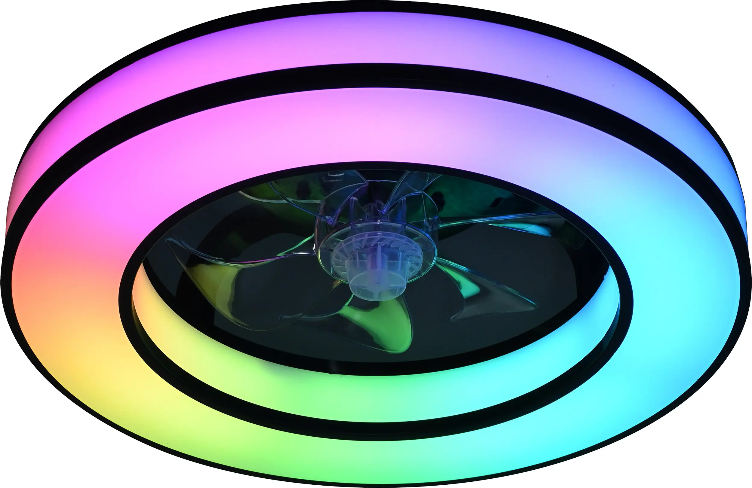 LED Deckenleuchte mit Ventilator Pura Ø 42 cm 42 W schwarz LED Deckenleuchte mit Ventilator Pura Ø 42 cm 42 W schwarz