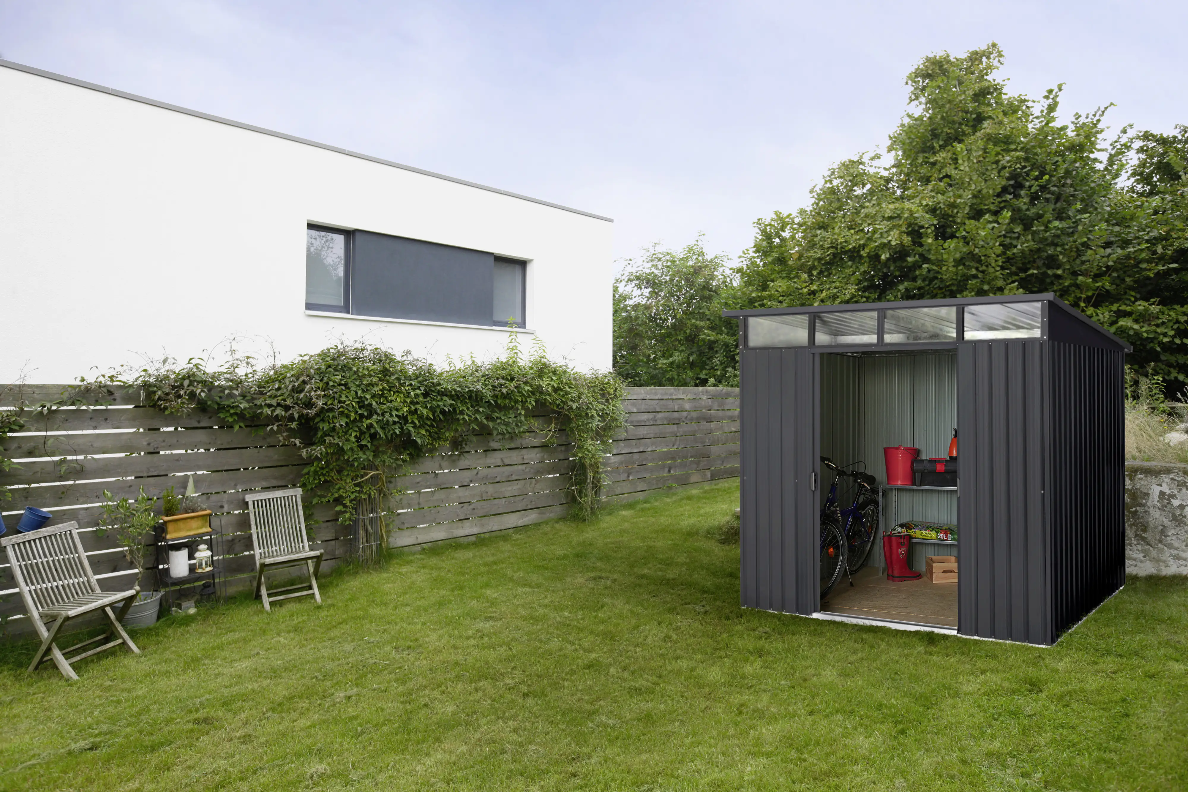 Pergart Metallgerätehaus Lübeck 89 224 x 267 cm anthrazit-matt