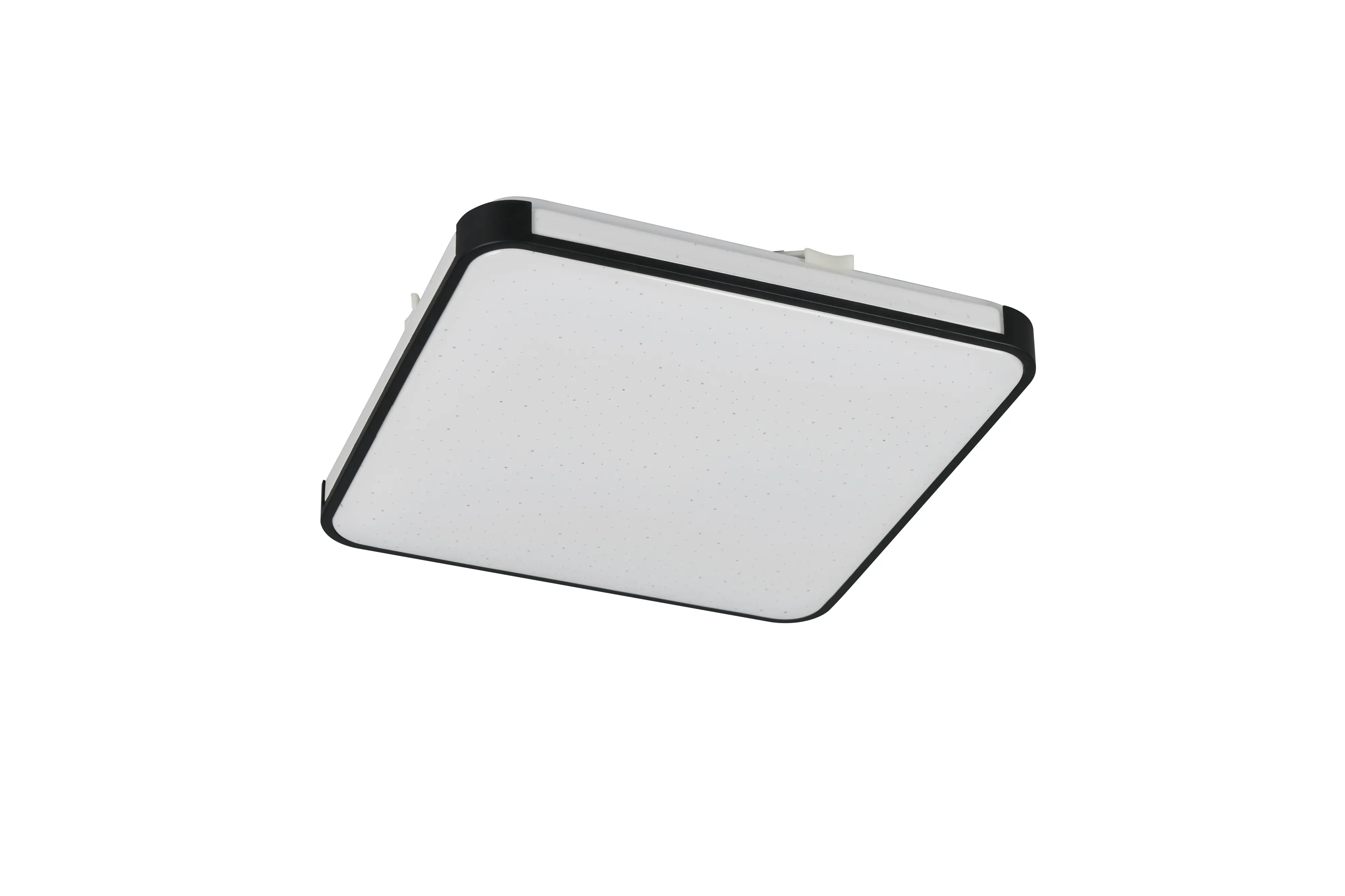 Reality LED-Deckenleuchte Relus 27x27 cm schwarz matt Starlight Effekt kaltweiß