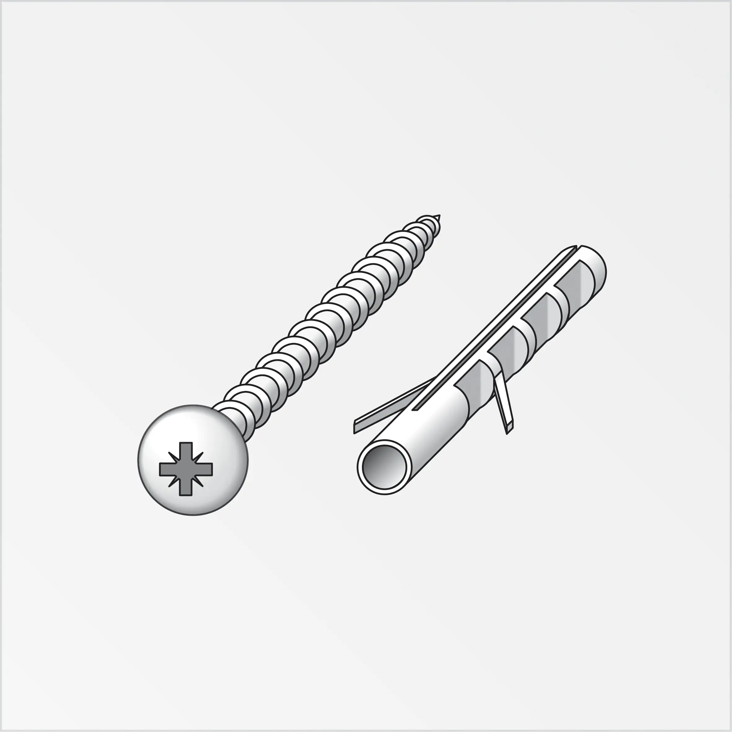 alfer Linsenkopfschraube mit Dübel 2.9 x 9.5 mm Stahl verzinkt silber