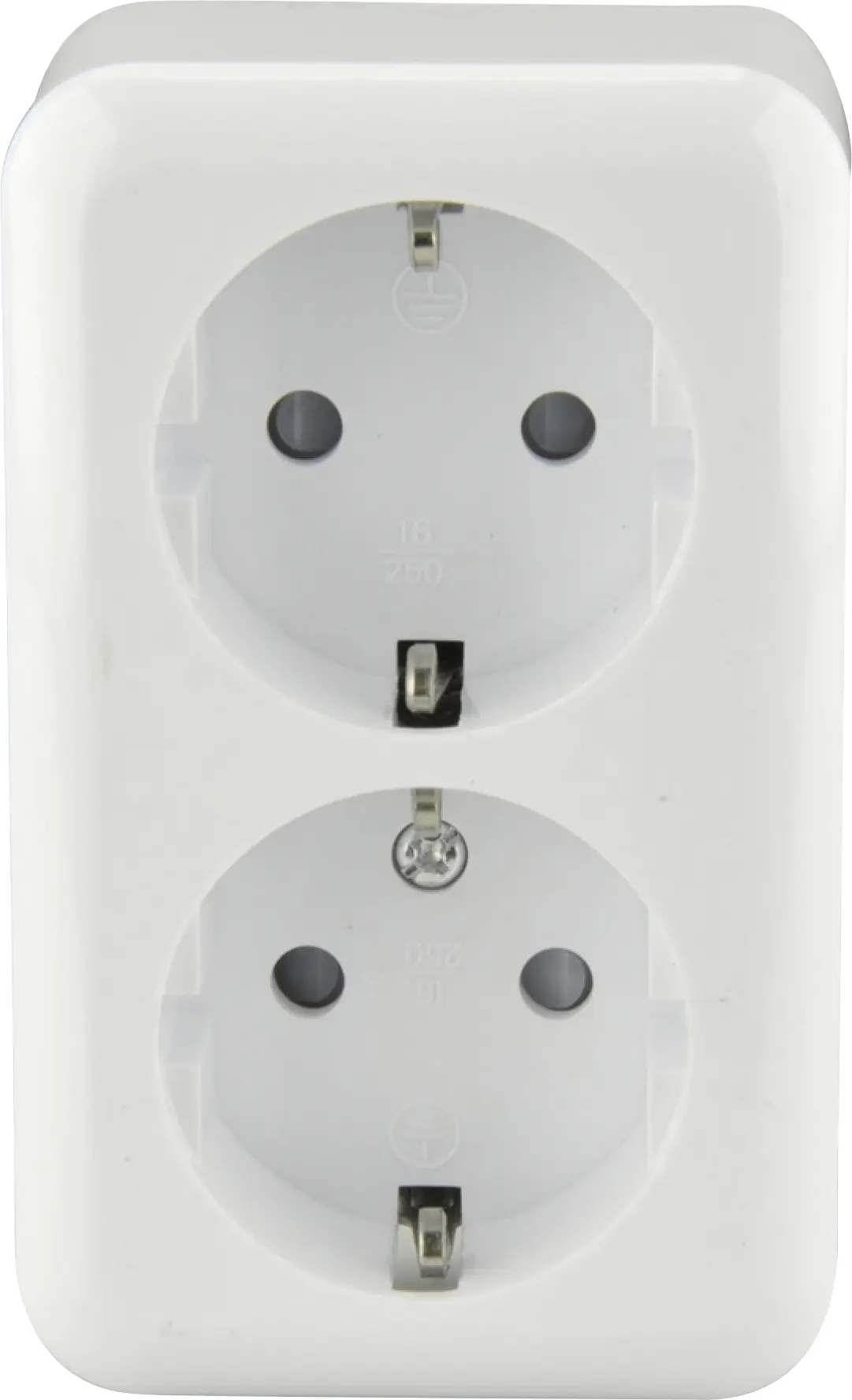 Unitec Doppelsteckdose Aufputz weiß, Serie Standard Unitec Doppelsteckdose Aufputz weiß, Serie Standard