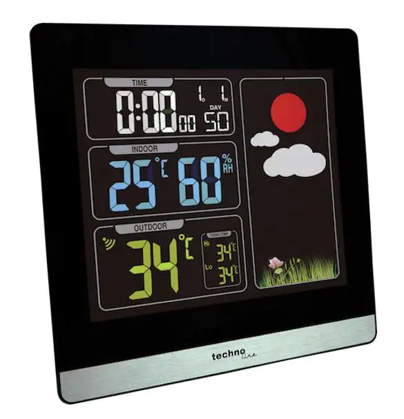 Technoline Wetterstation WS 6448 schwarz silber