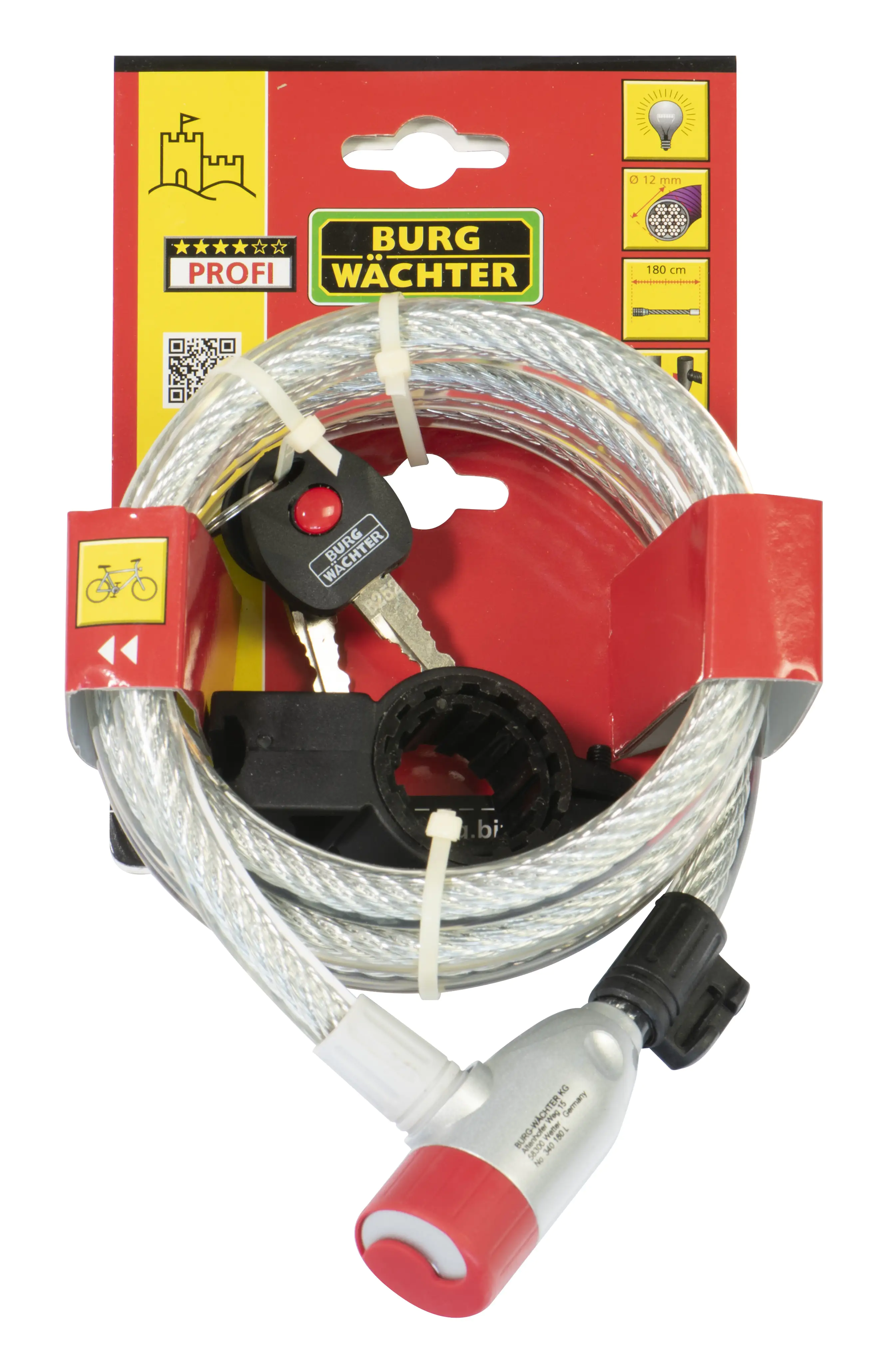 4003482131404_2 Burg Wächter Spiralkabelschloss 340 180 L 1800mm Ø 12mm schwarzoder silber