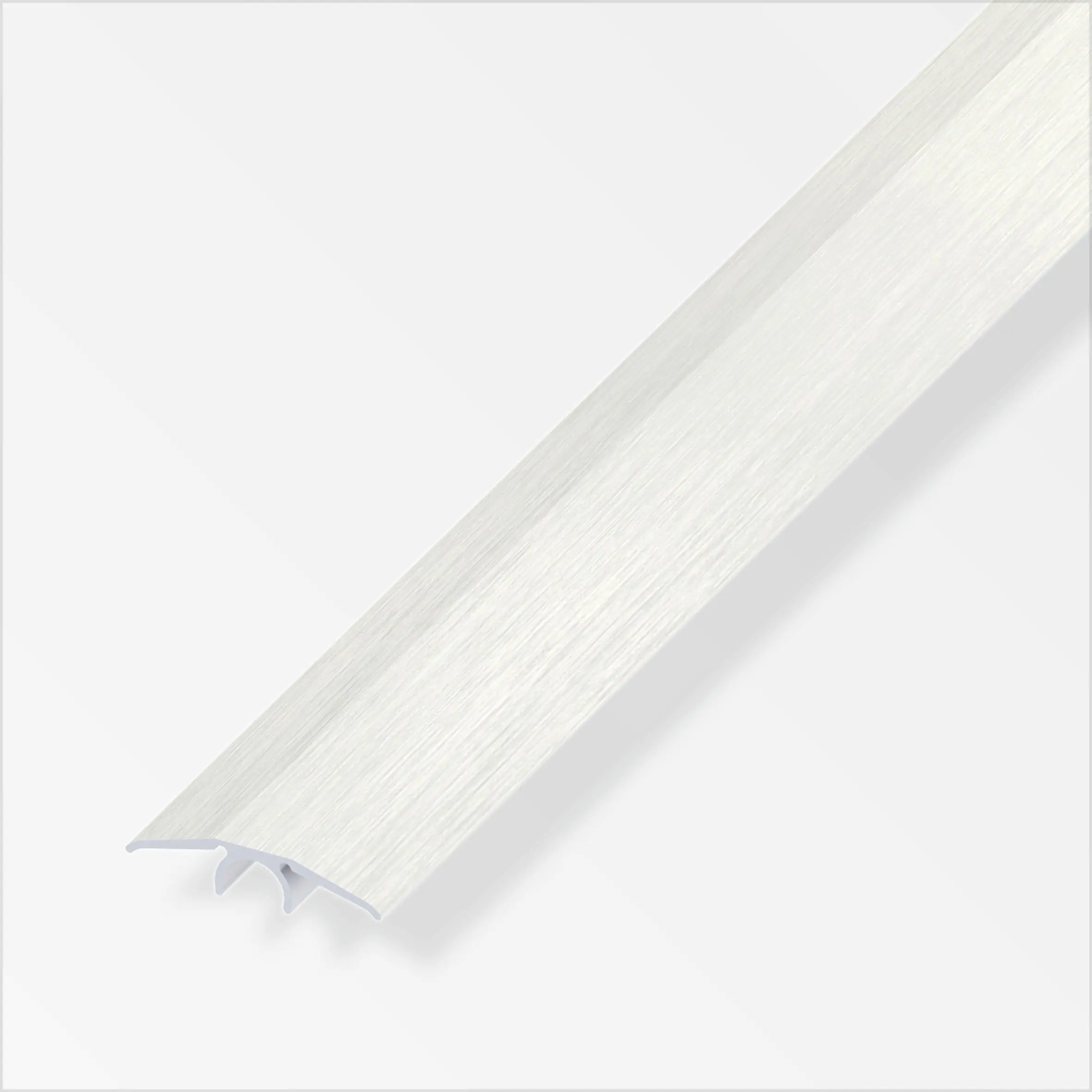 alfer Übergangs-Profil 2 m, 33 mm Alu eloxiert gebürstet Edelstahl Optik