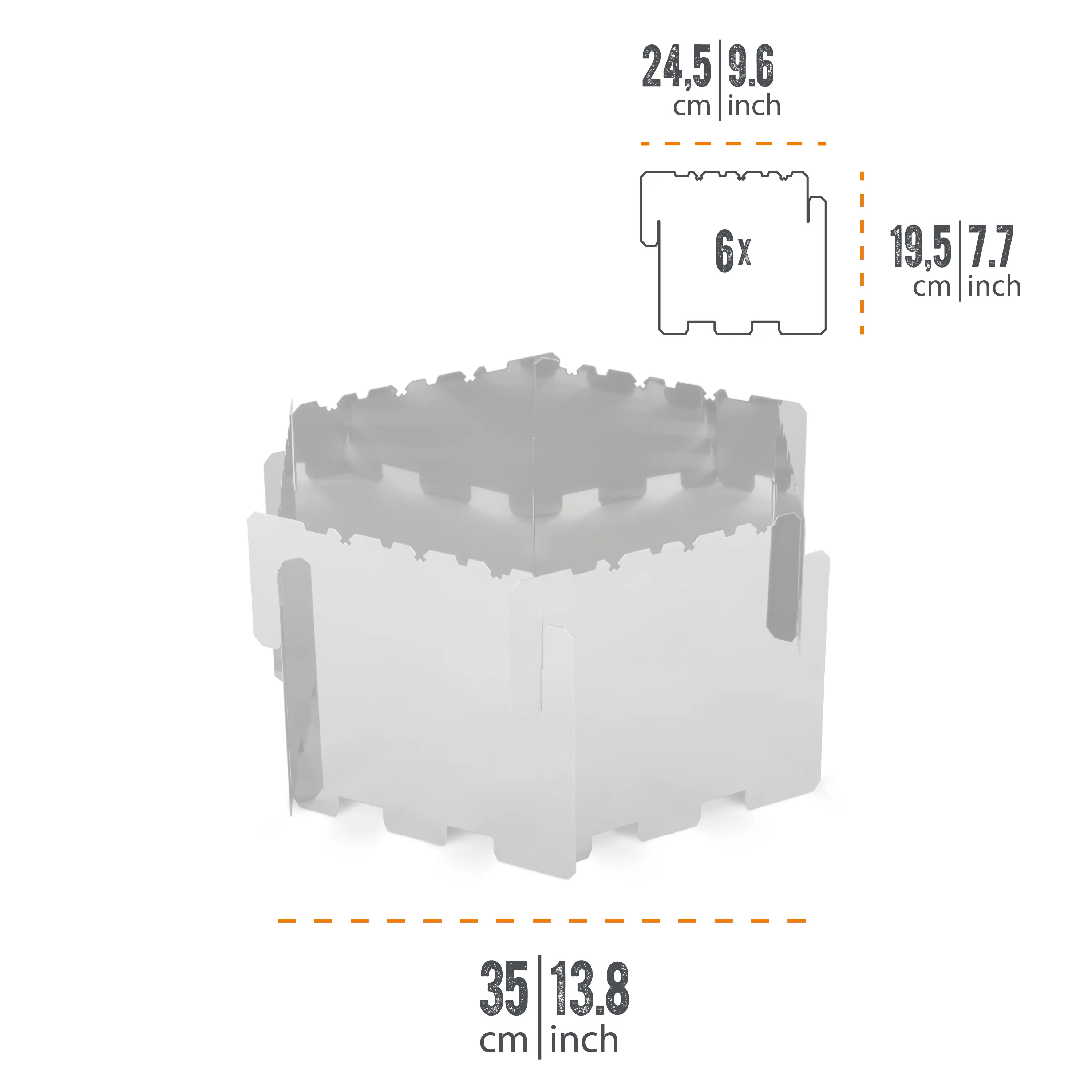 Petromax Atago Reflektorschild Edelstahl