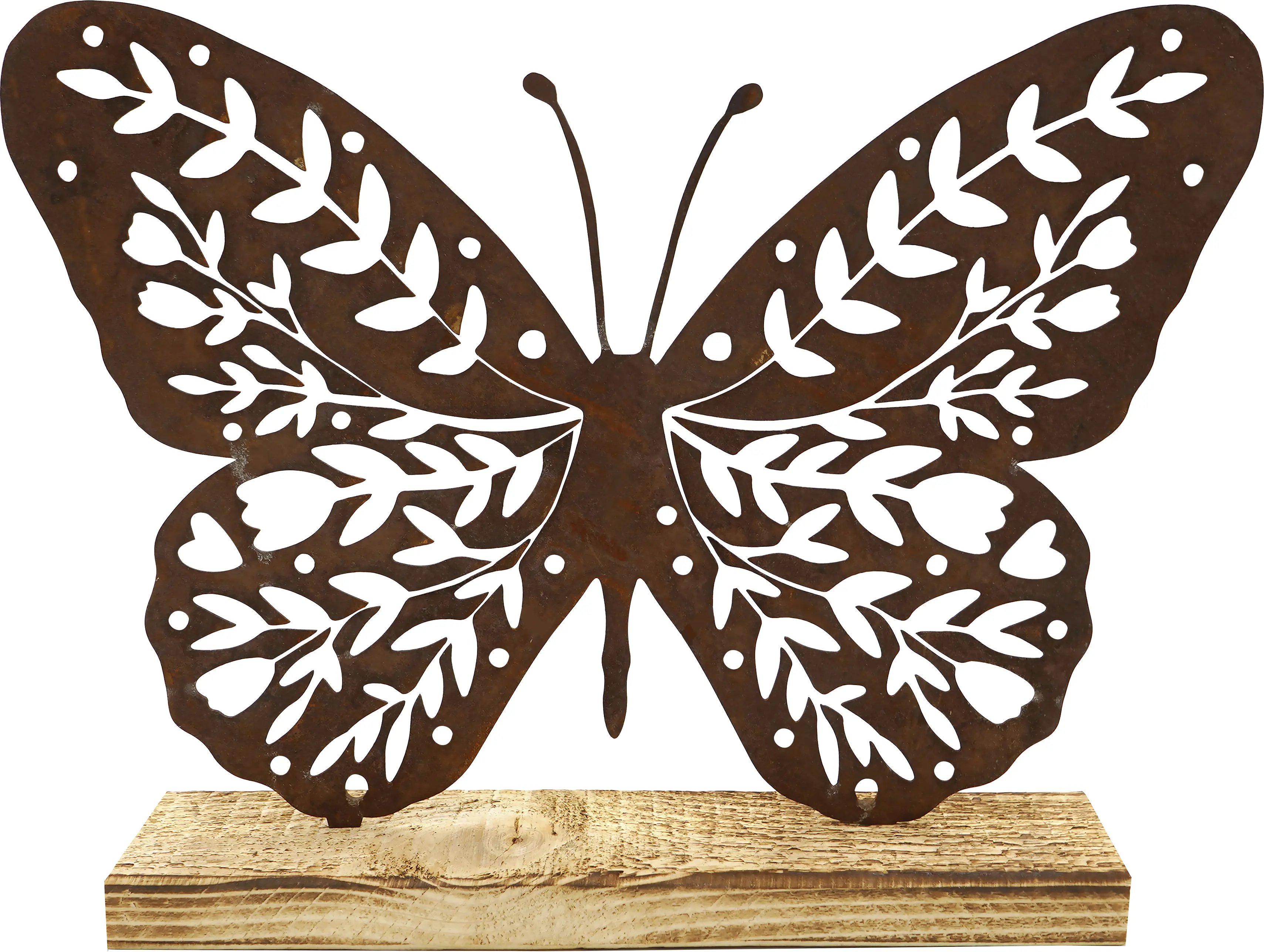 Badeko Dekofigur Schmetterling 22 cm rostbraun