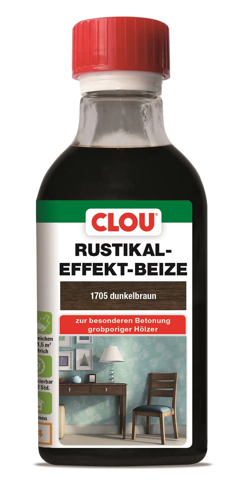 Clou Rustik Beize 250 ml dunkelbraun