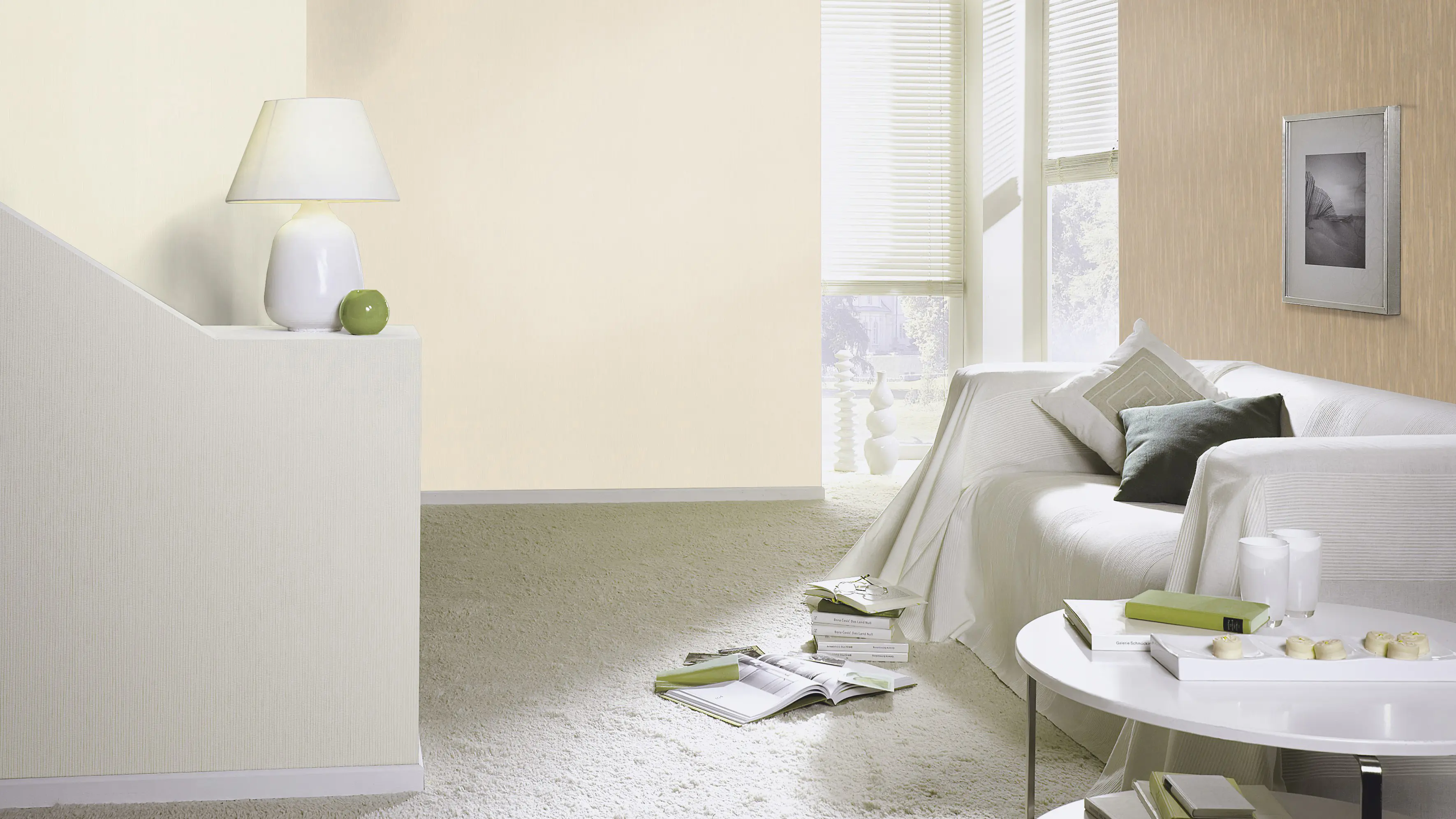 Rasch Vliestapete Uni beige 10,05 x 0,53 m