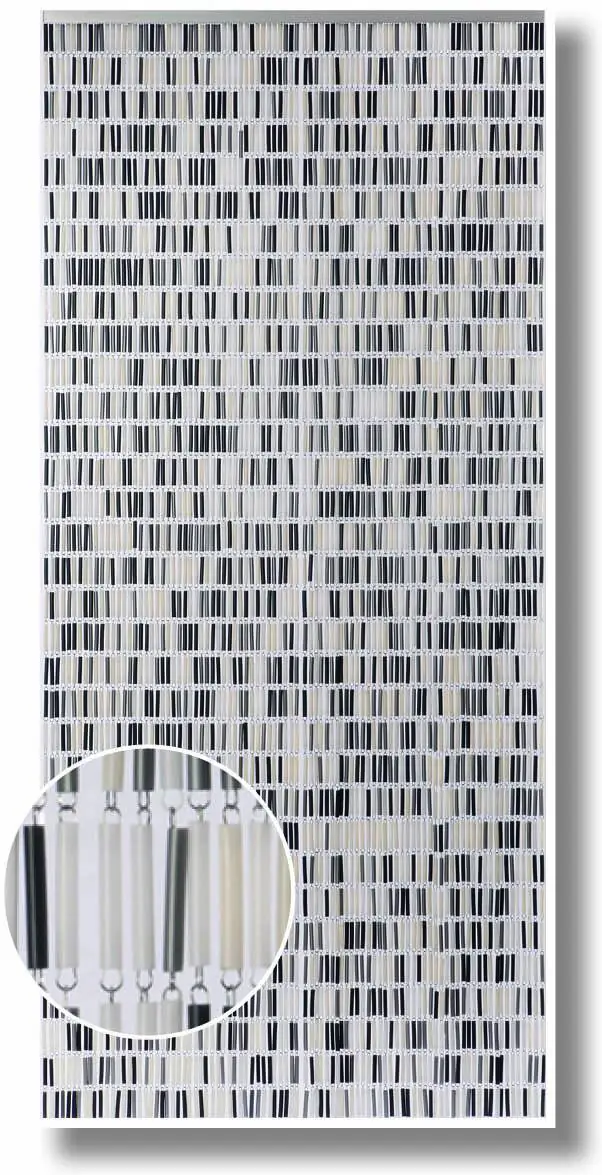 Conacord Deko-Vorhang Tube schwarz-grau-beige, 90 x 200 cm