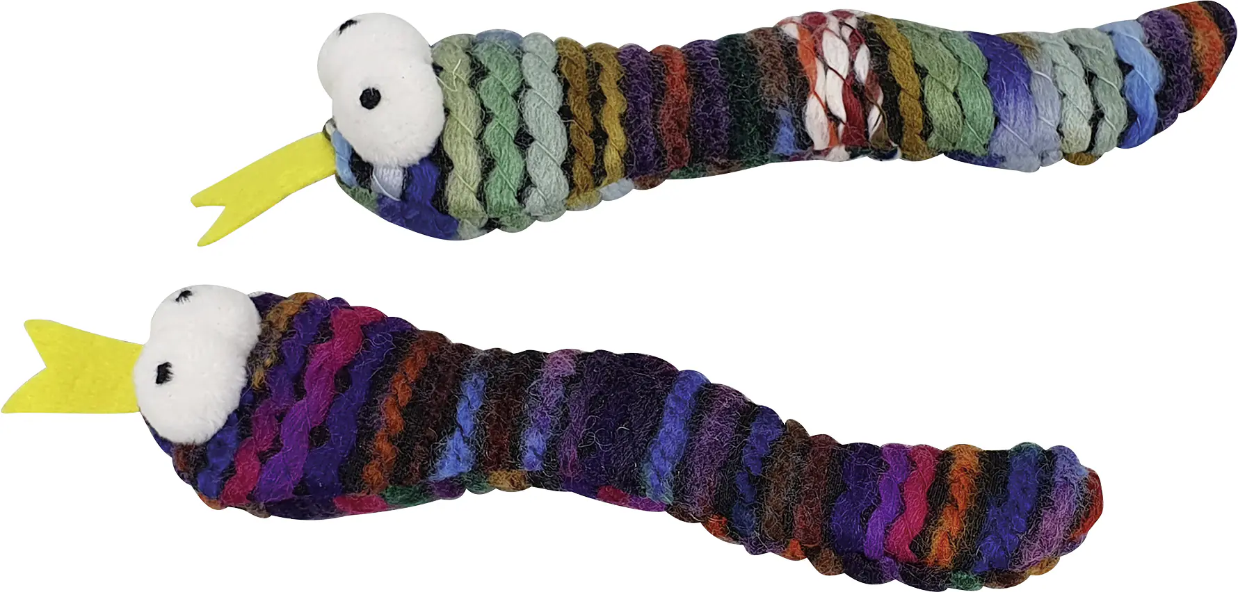 Nobby Woll Schlange mit Catnip 16 cm sortiert - 2 Stück