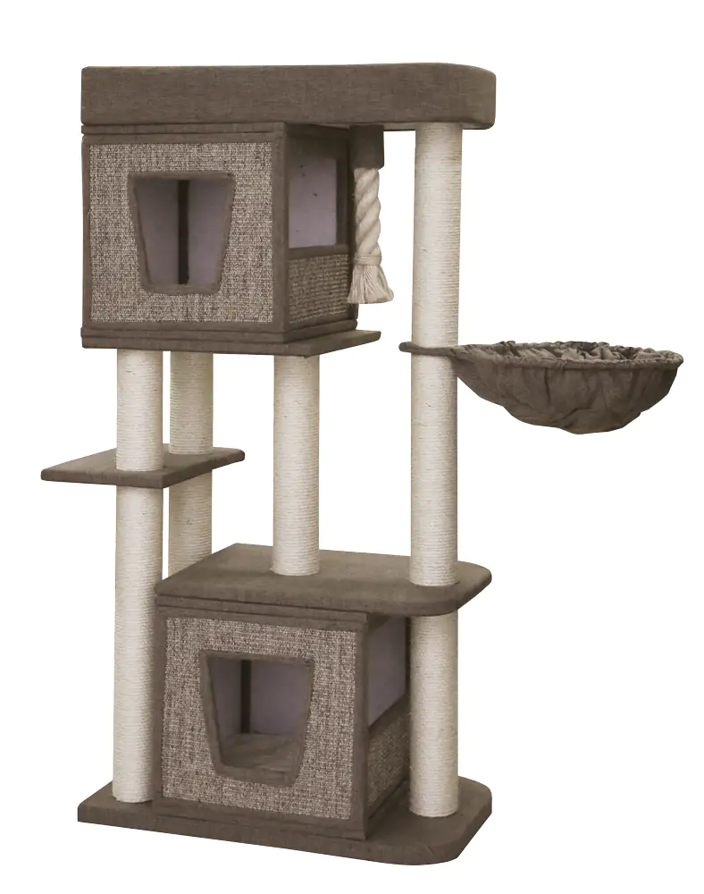 Nobby Kratzbaum Zati H 141 cm Leinenoptik braun