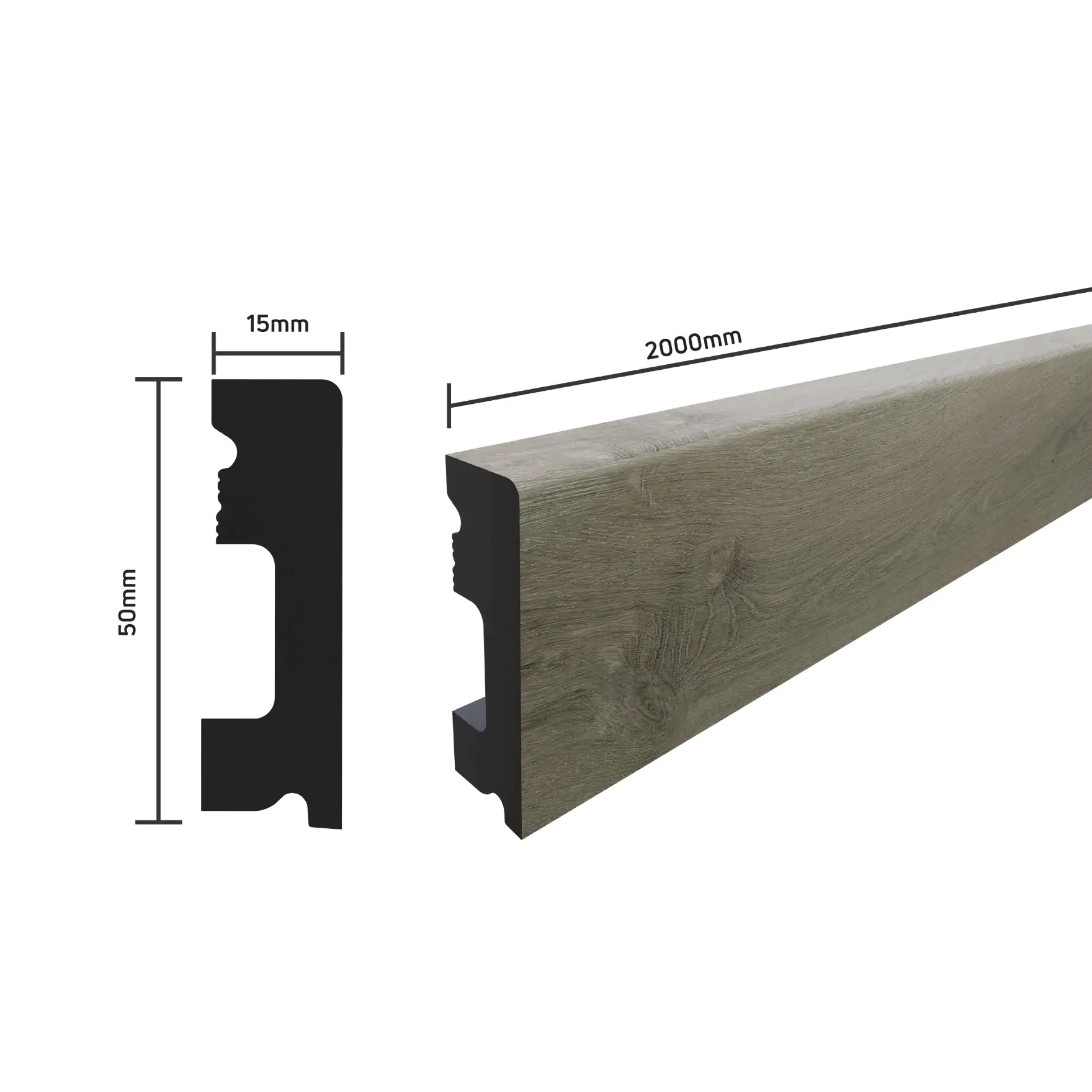 SELITSTYLE Sockelleiste FBL50 Eiche Prestige 2000 x 50 x 15 mm wasserfest SELITSTYLE Sockelleiste FBL50 Eiche Prestige 2000 x 50 x 15 mm wasserfest