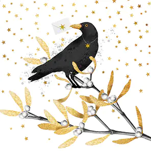 Braun & Company Servietten Atelier Elegant Crow, 33 x 33 cm - 20er Pack Braun & Company Servietten Atelier Elegant Crow, 33 x 33 cm - 20er Pack