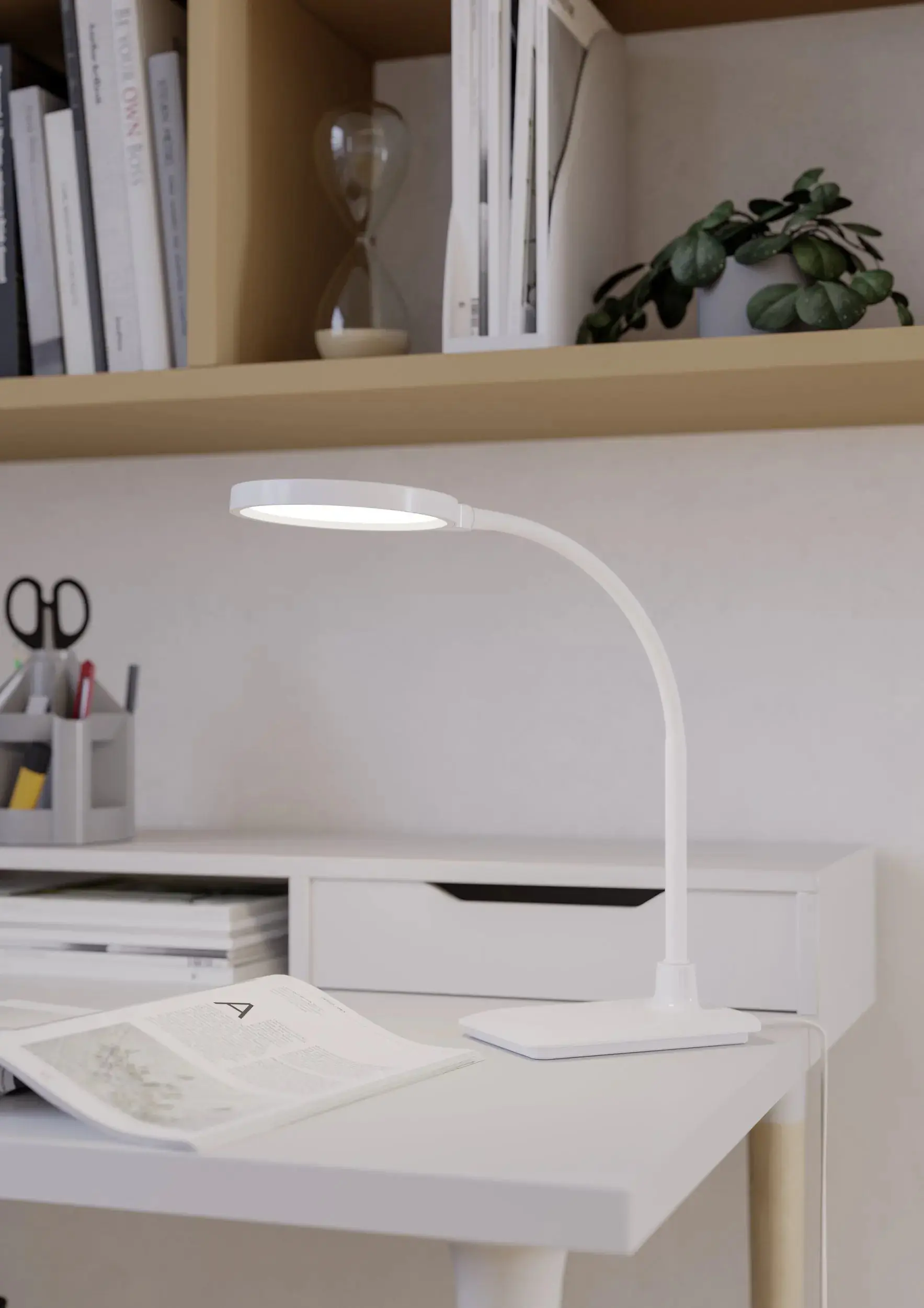 Eglo LED-Tischleuchte Lauro 33,5 x  36 cm weiß Touchdimmer