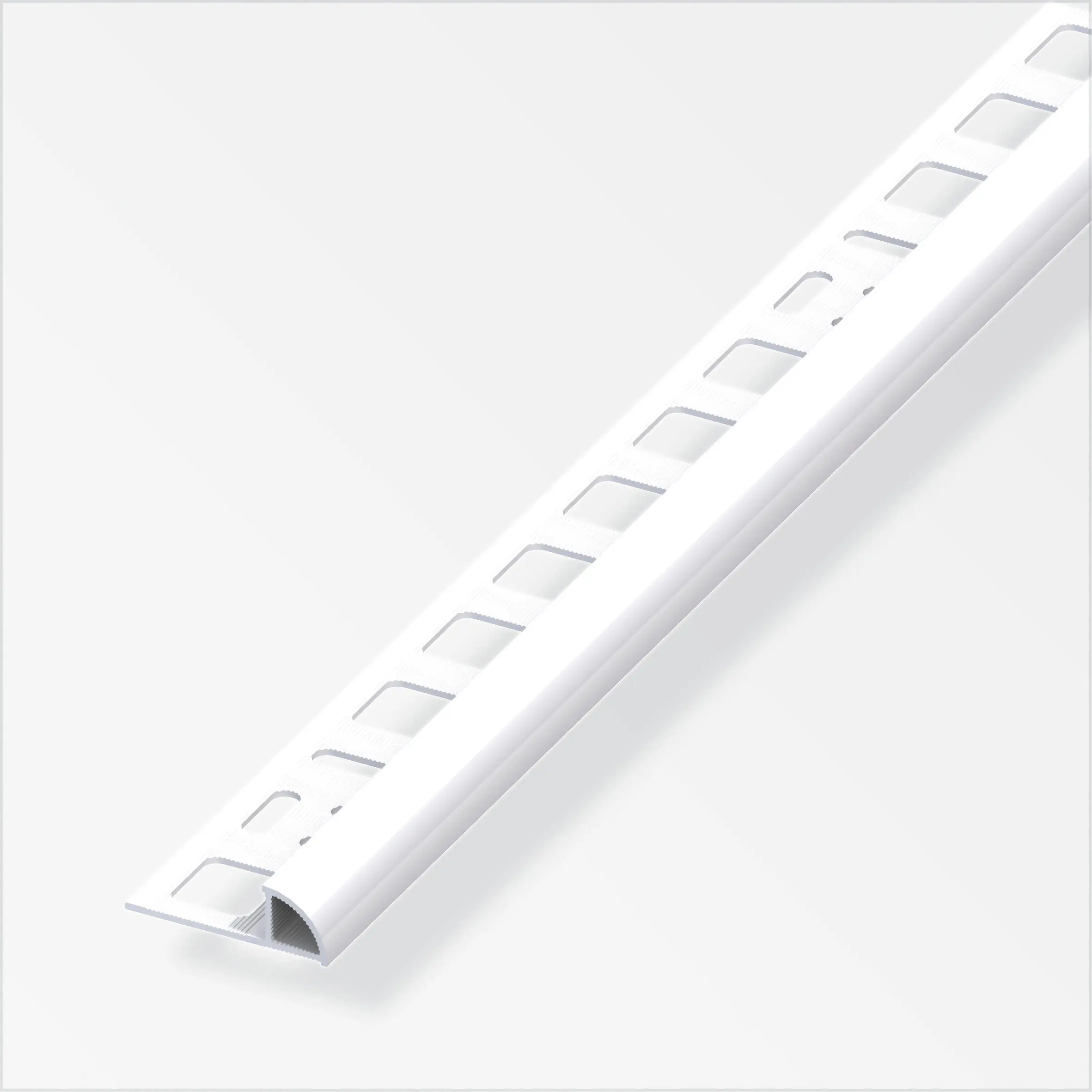 alfer Viertelkreisprofil PVC glatt weiß glänzend