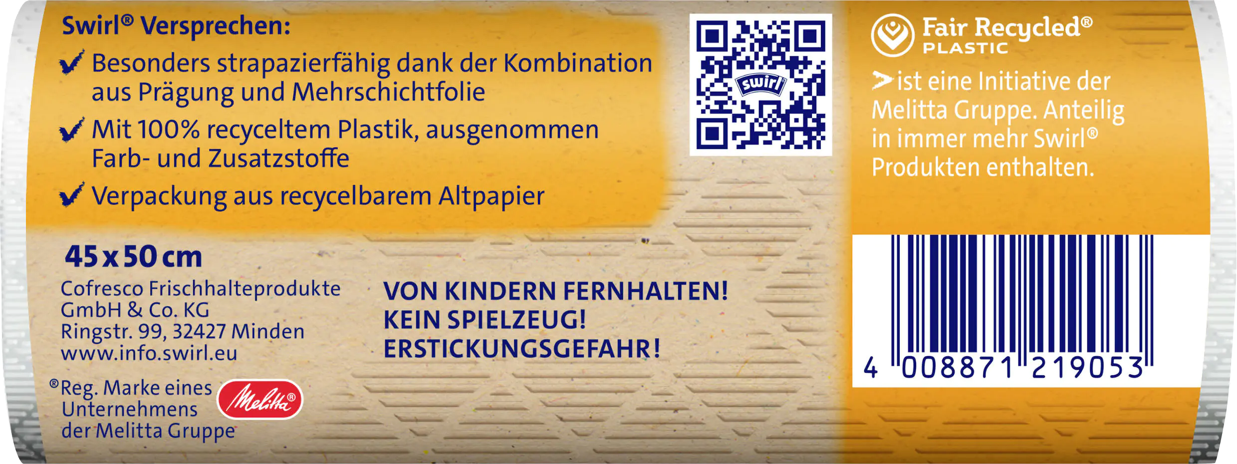 Swirl Müllbeutel 20 L mit Zugband 15 Stück