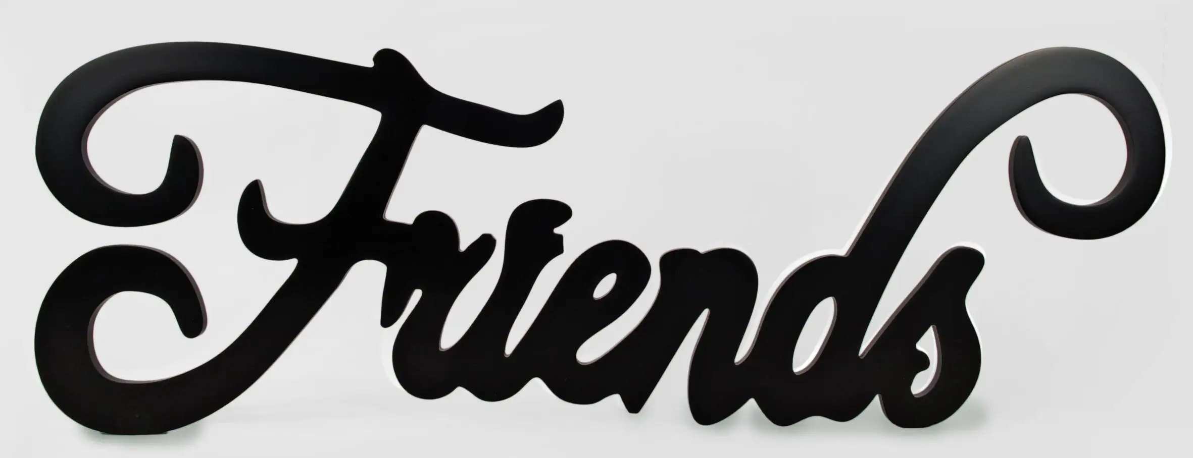 Schriftzug XL  Friends schwarz  74,5x29x1,8 cm