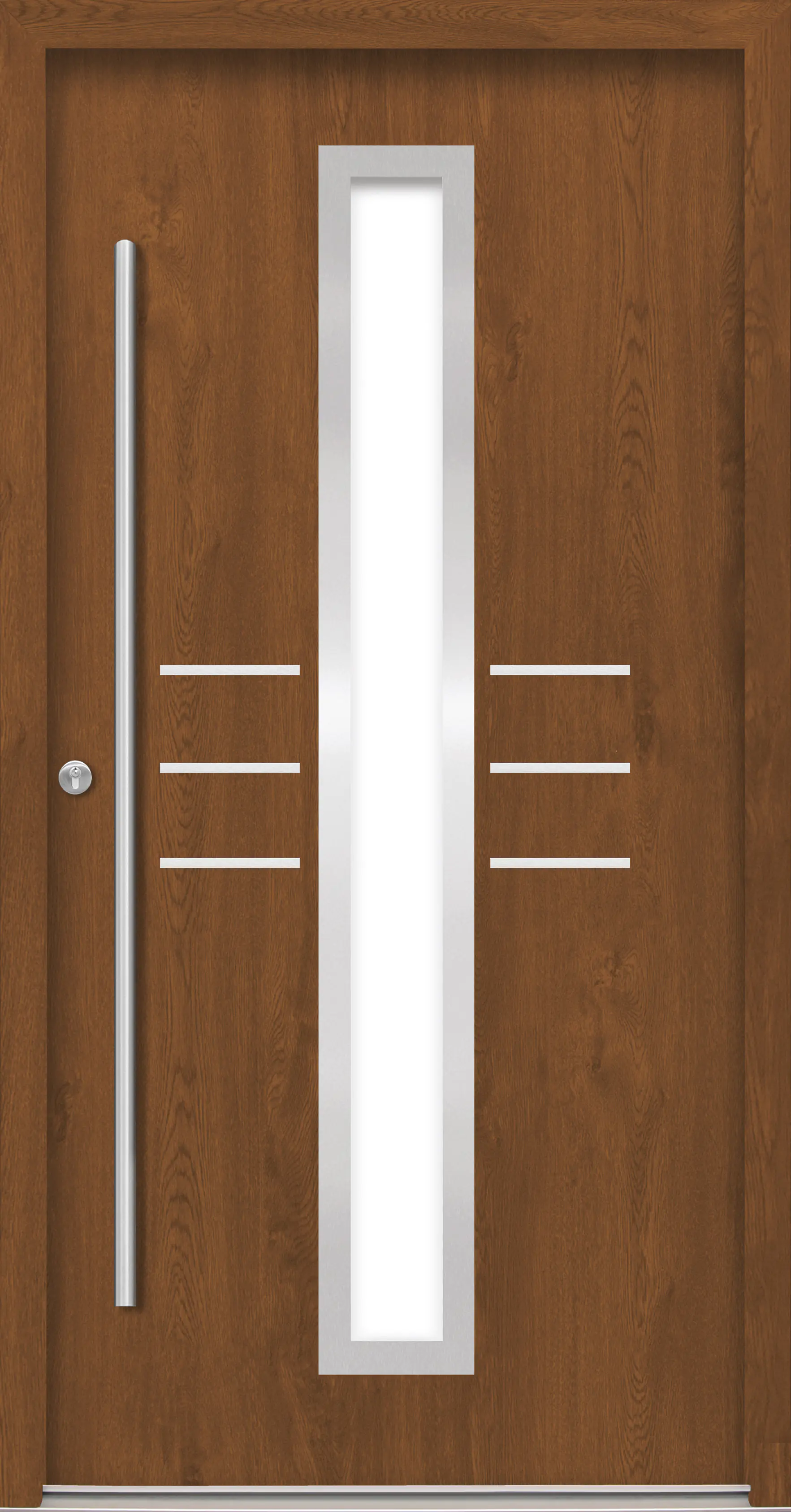 Splendoor Haustür Passivedoor Premium B07 Golden Oak DIN Links 110 x 210 cm