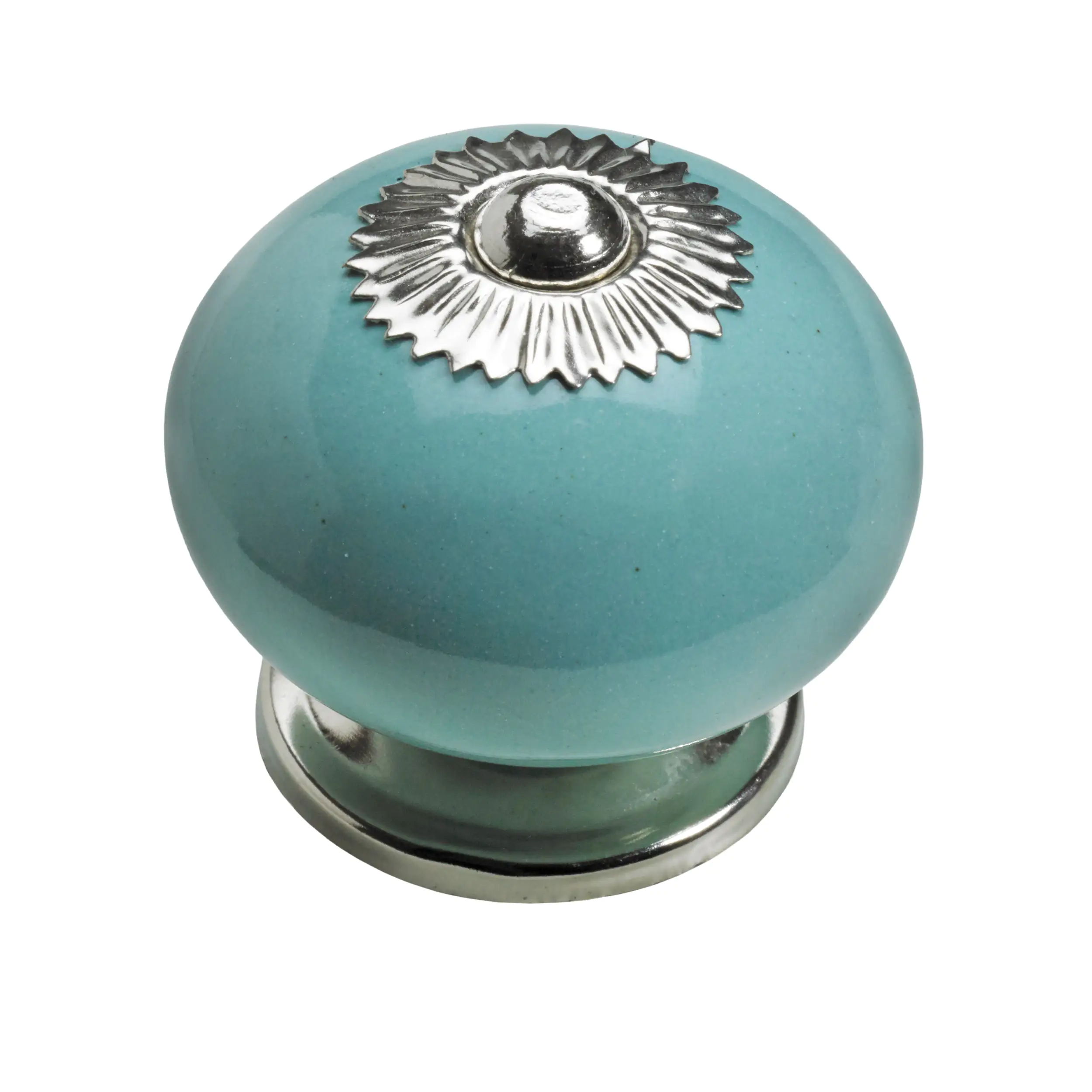 Hettich Möbelknopf Keramik türkis Ø 40,0 mm - 1 Stück