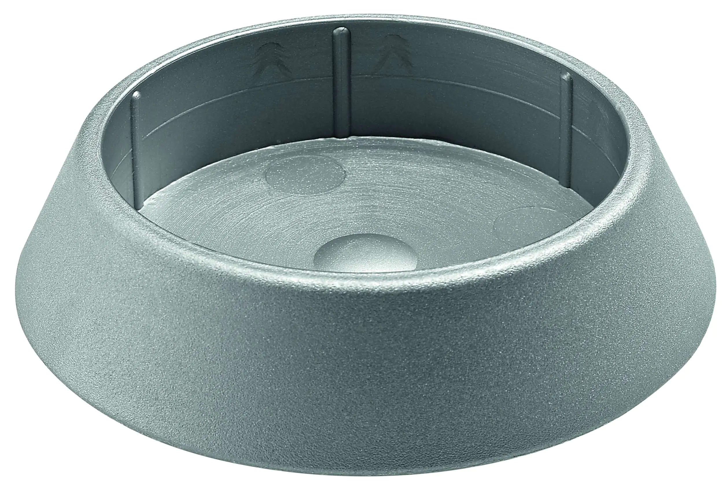 Hettich Fußkappe Ø60 mm silber Kunststoff, 1 Stück