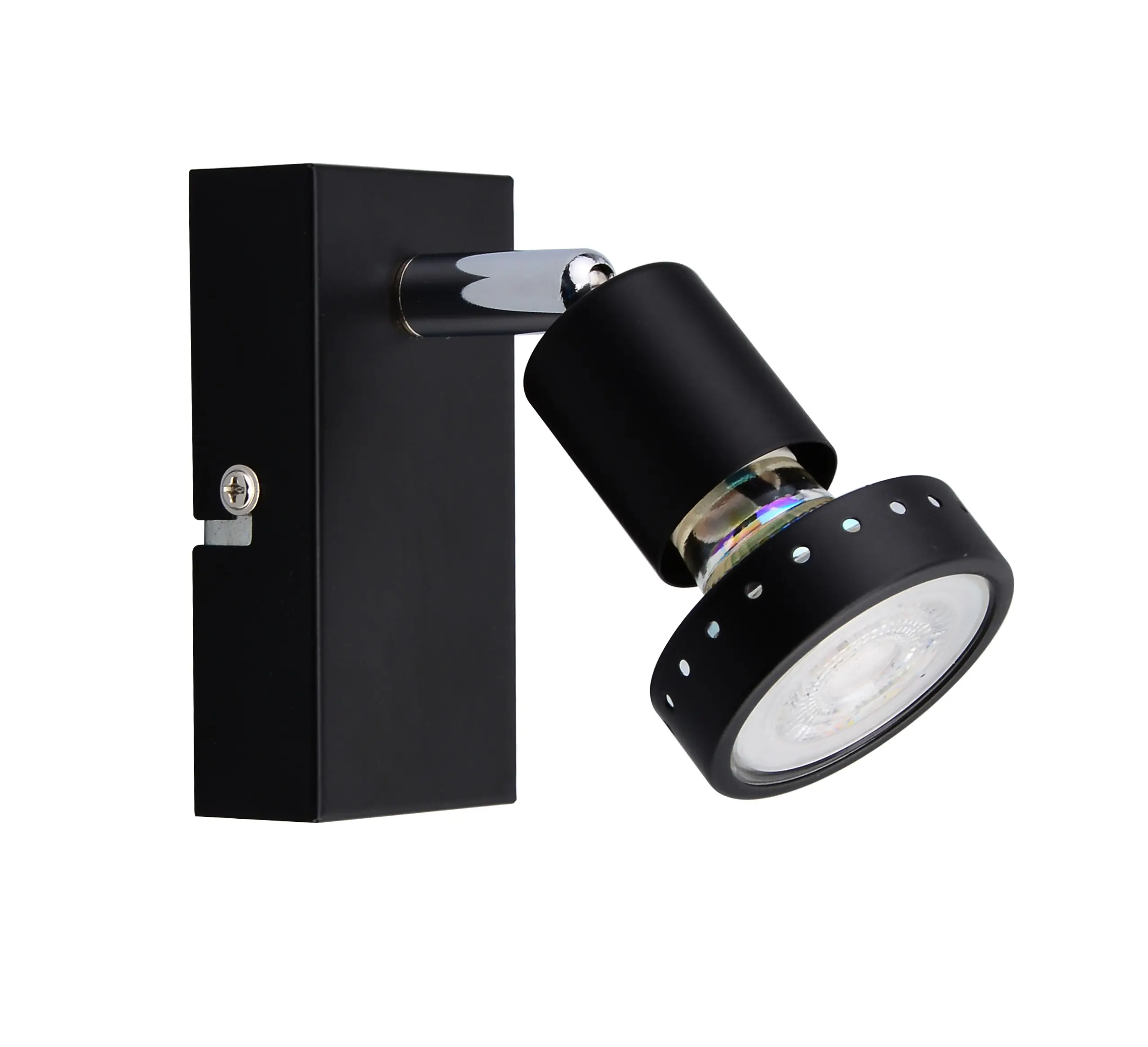 Primaster Wandlampe 1er LED Spot Chicago GU10 10 x 8 cm schwarz
