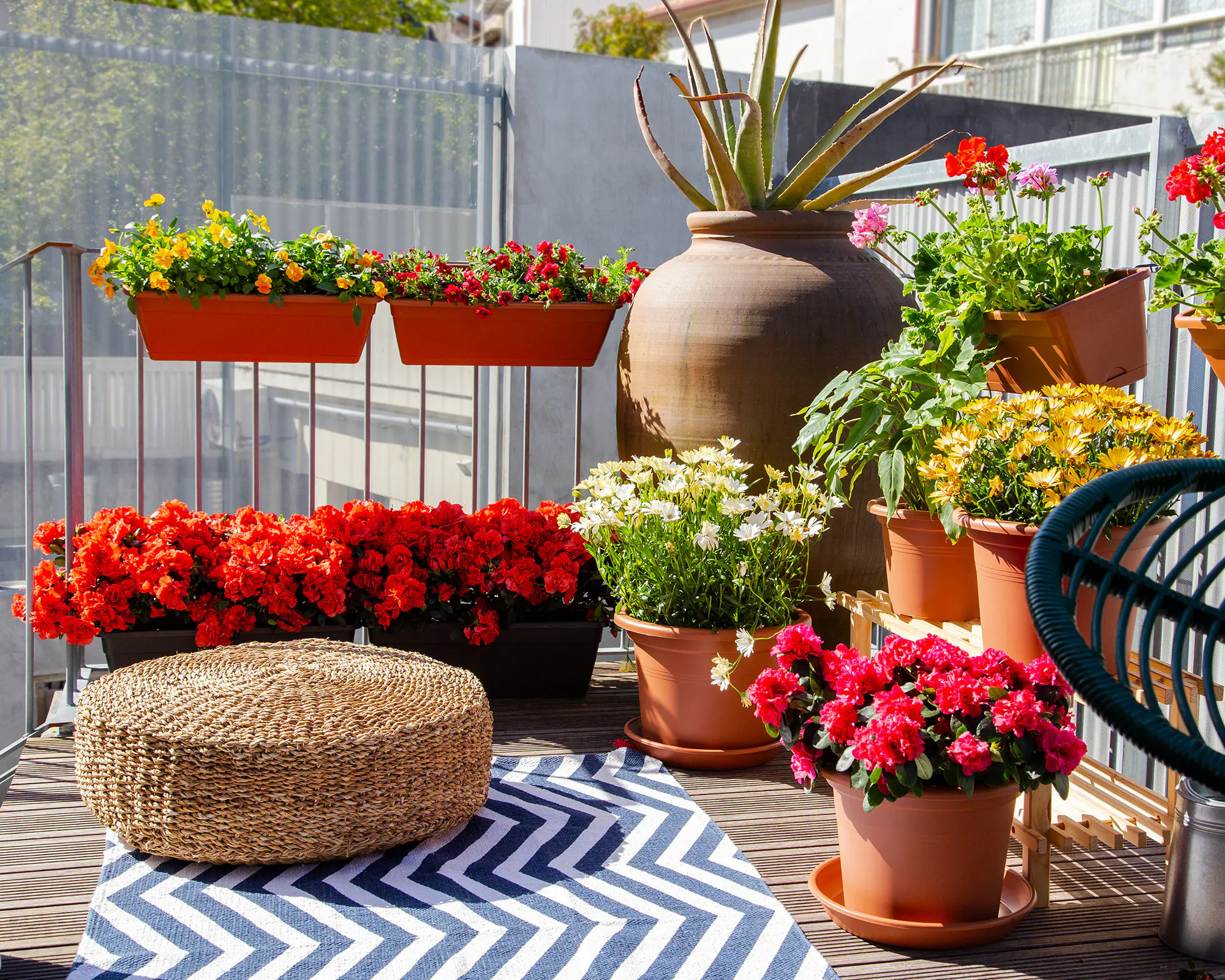 Artevasi Pflanztopf Venezia Cilindro Kunststoff terrakotta matt Ø 35 x 25 cm