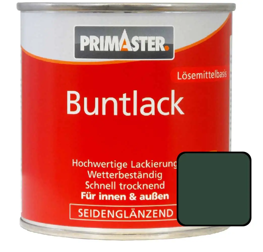 Primaster Buntlack RAL 6005 125 ml moosgrün seidenglänzend Primaster Buntlack RAL 6005 125 ml moosgrün seidenglänzend