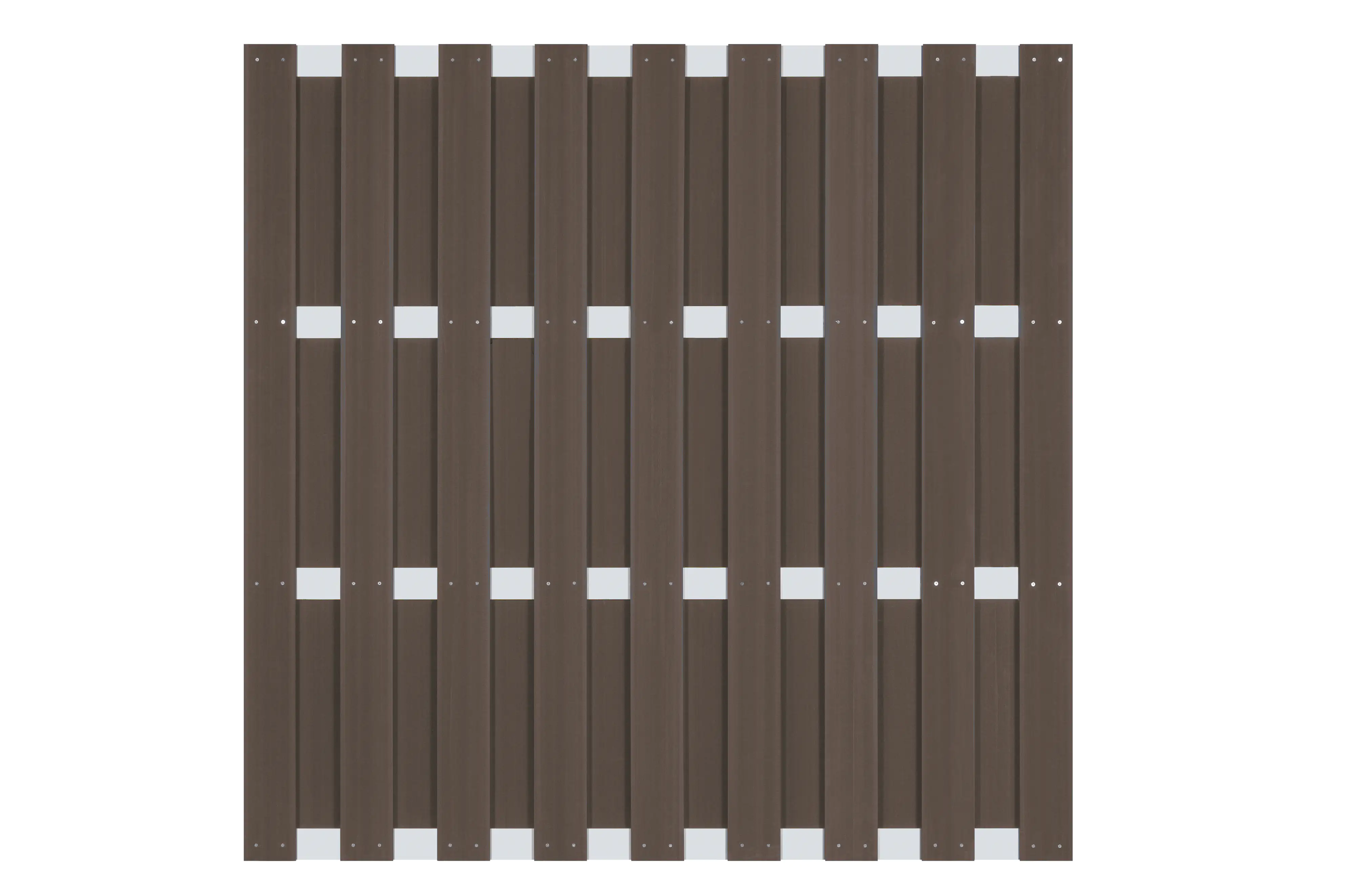 elephant WPC-Sichtschutzzaun Grace Line Grundelement braun 180 x 180 cm