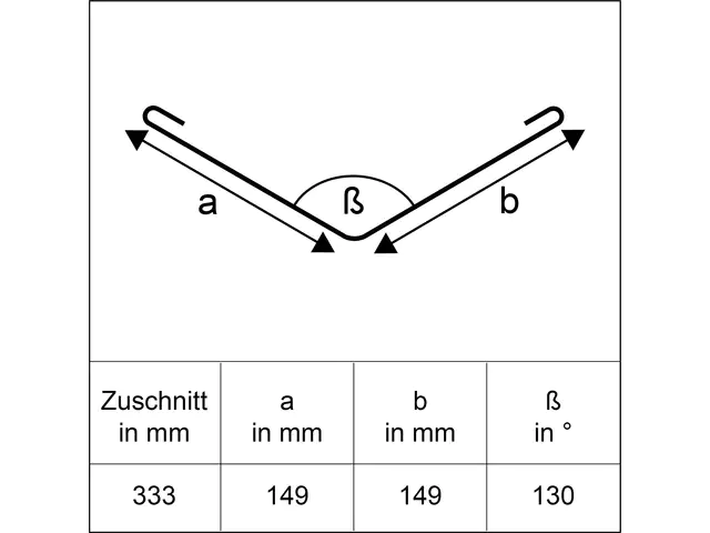 Sarei Kehlblech 1000 x 333 mm natur Sarei Kehlblech 1000 x 333 mm natur