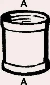 Cornat Muffe messing verchromt 3/8" Innengewinde