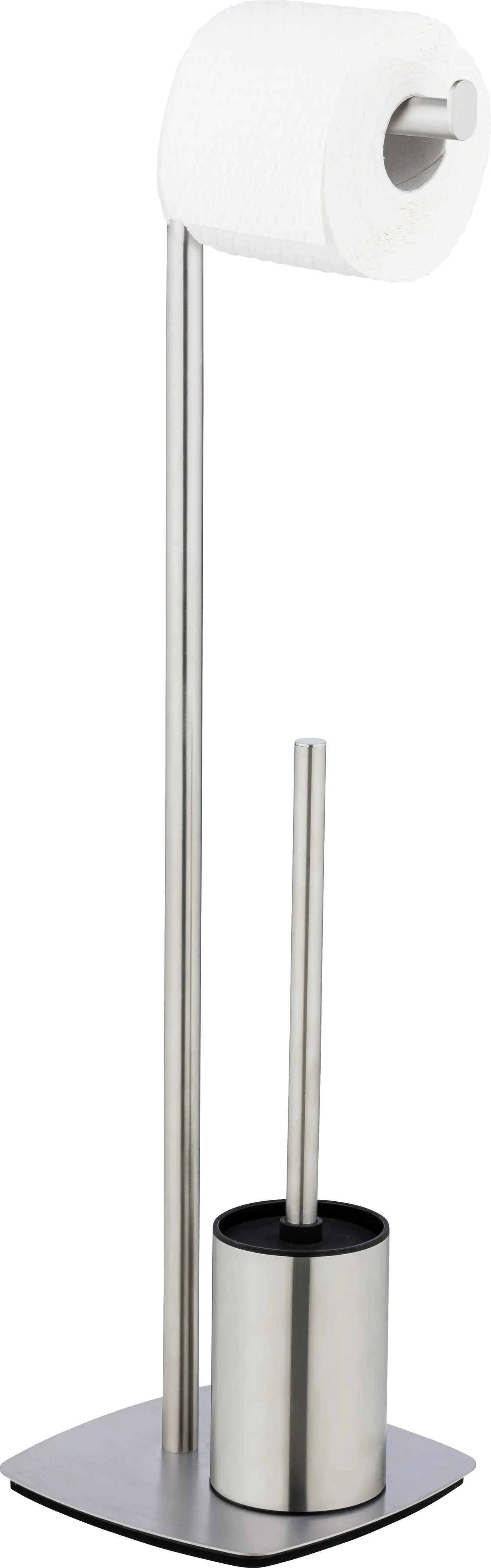 Wenko Stand WC-Garnitur Iria matt Edelstahl