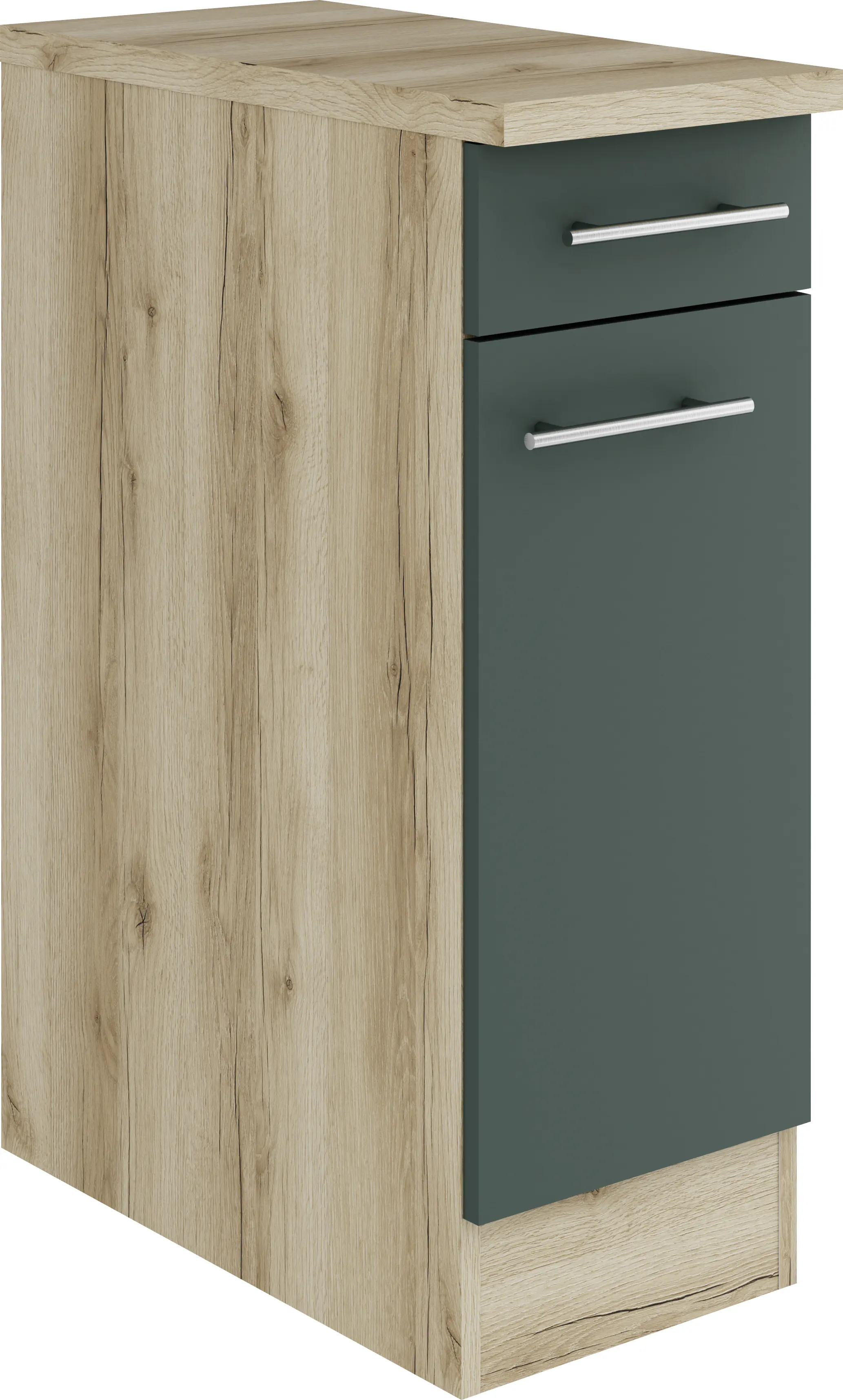 Optifit Unterschrank Savona 405 steingrün/eiche 30 cm