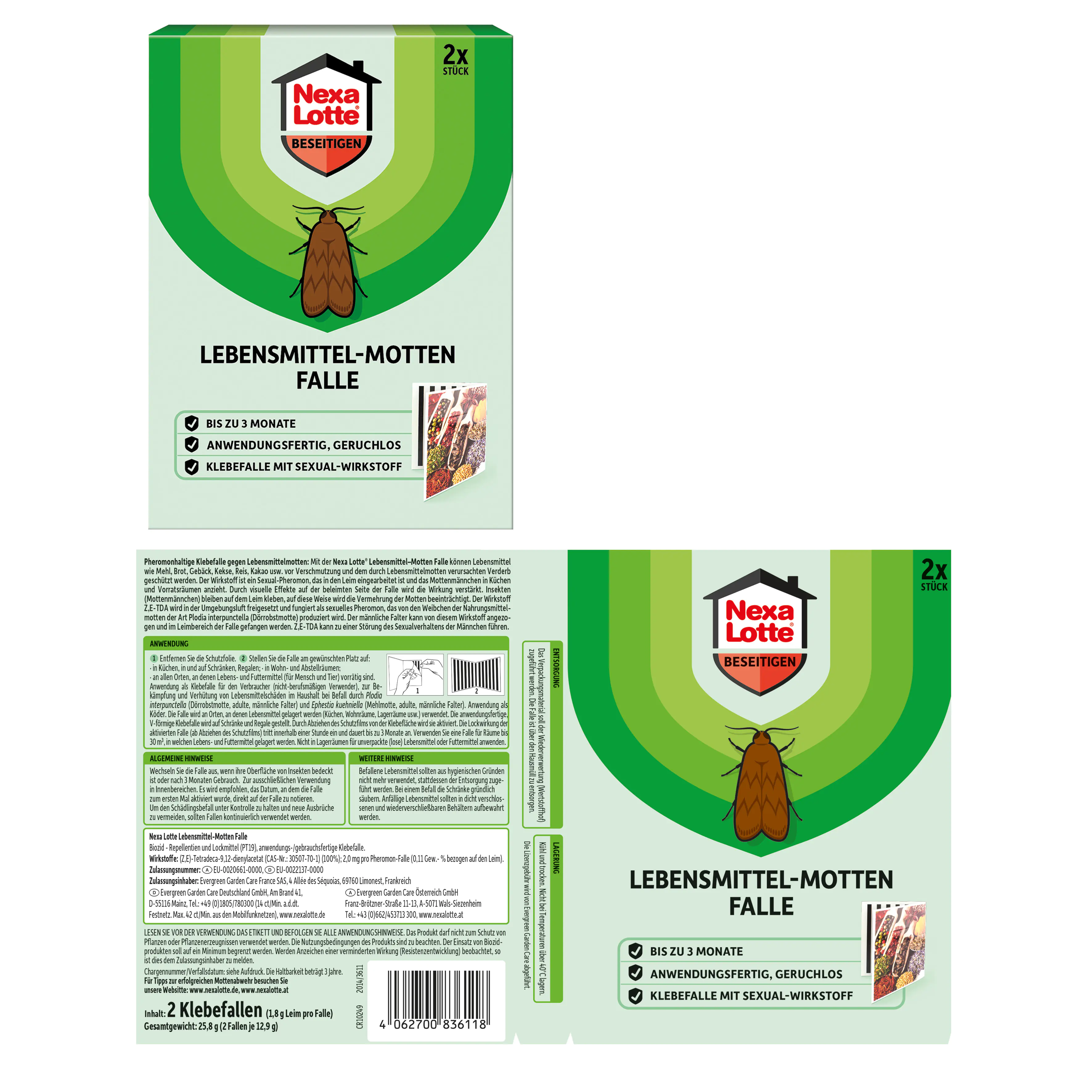 Nexa Lotte Lebensmittelmotten-Falle 2 Stück Nexa Lotte Lebensmittelmotten-Falle 2 Stück